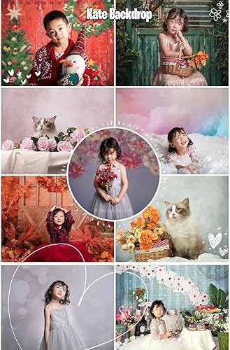 Miniatura 3 de Kate Telón de fondo de fotografía floral de primavera de 7 x 5 pies, fondo de jardín floral, accesorios de fotografía de fantasía para niños