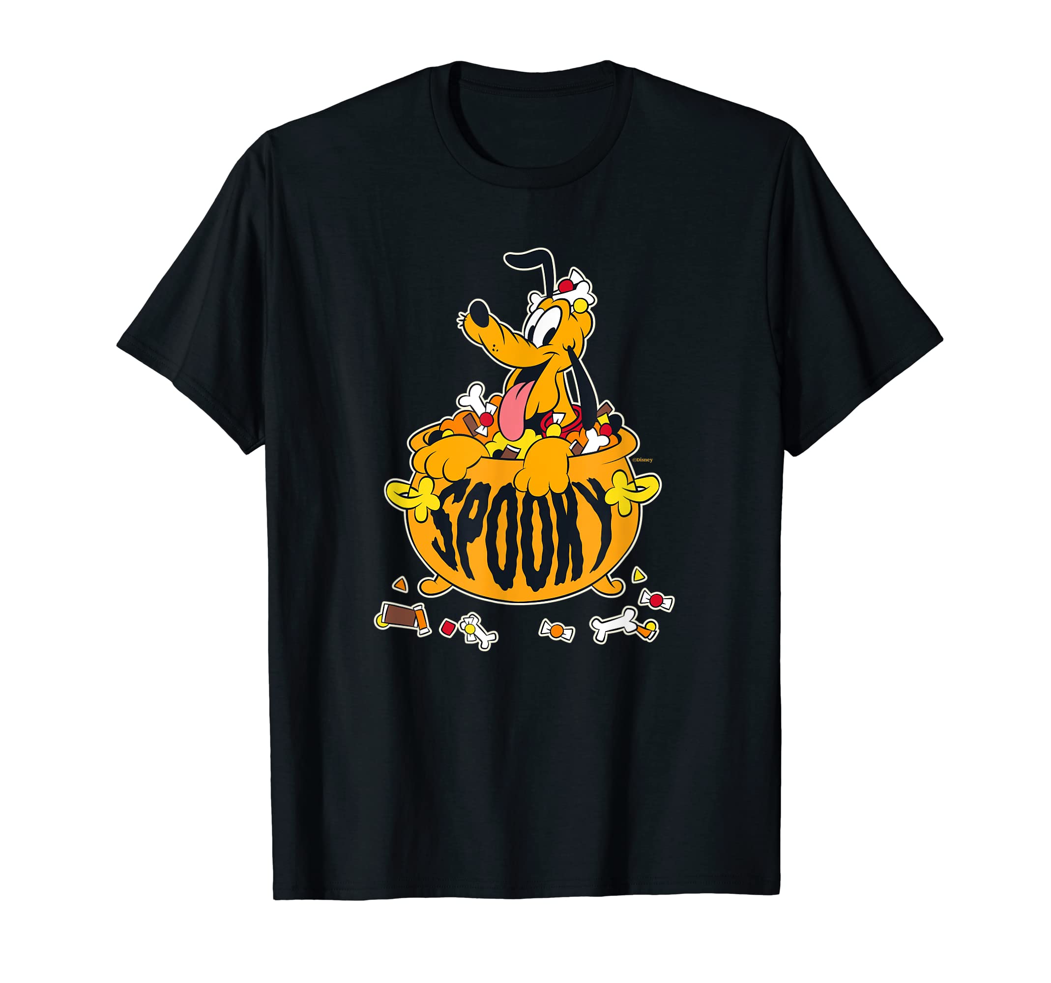 Disney Pluto Happy Halloween Spooky Cauldron with Candy T-ShirtOEKO-TEX STANDARD 100