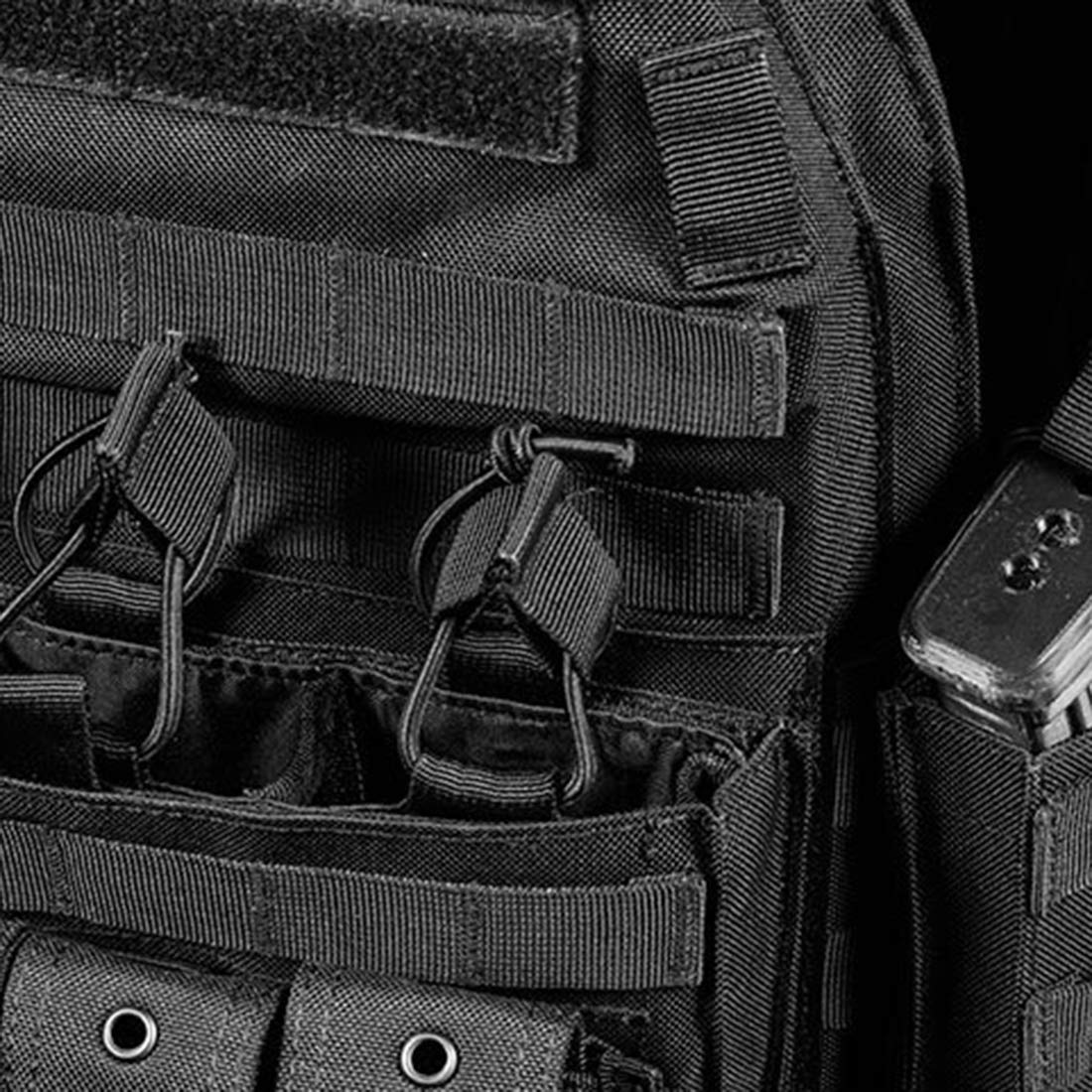 WEERUN Tactical Vest Mens Military Plate Carrier Vest Adjustable Molle