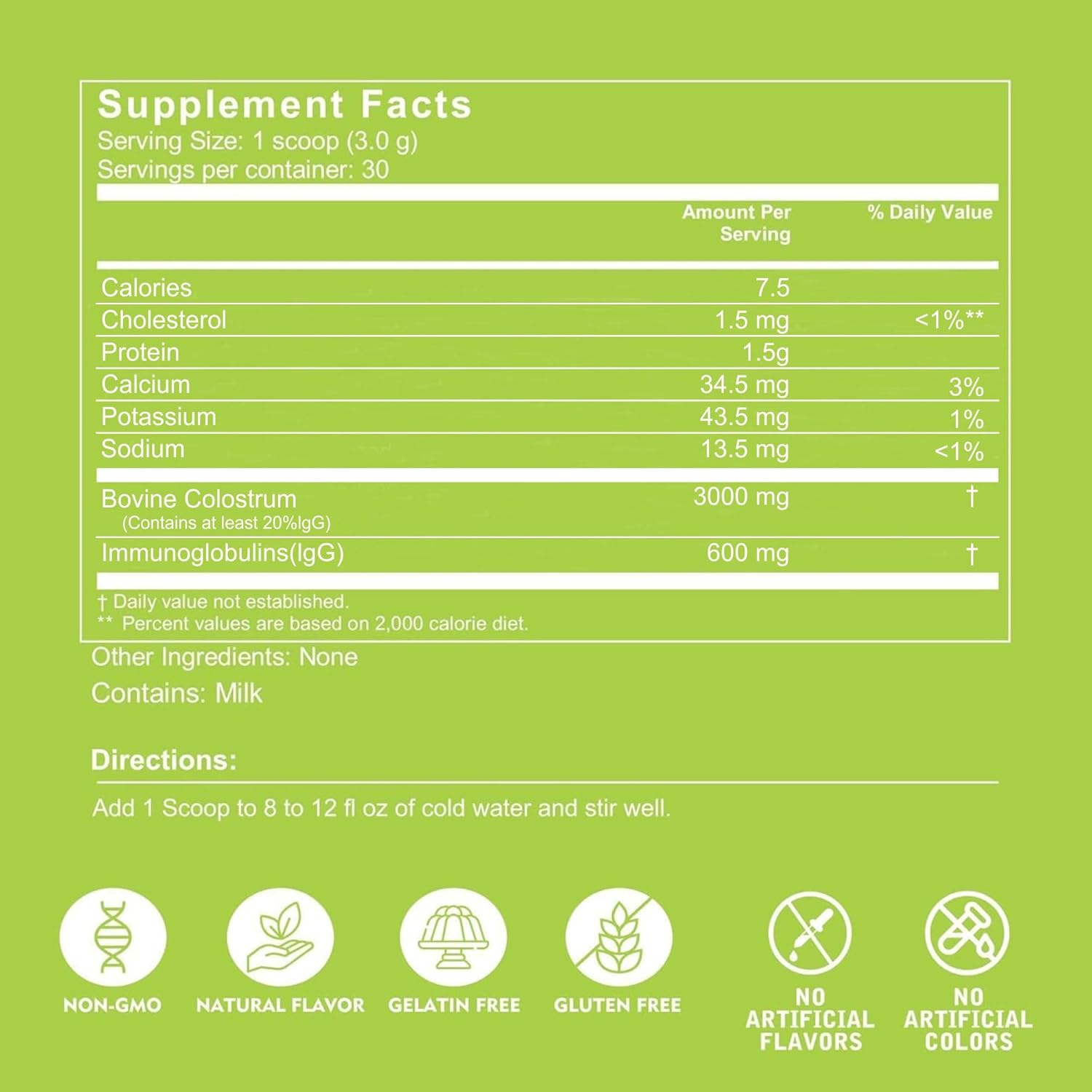 VITINITY Grass Fed Bovine Colostrum Powder for Humans 3000 mg - Natural IgG Colostrum Supplement Gut Health, Immune Support, Muscle Recovery, Wellness | Pure Colostrum Superfood,Unflavored 2 Pack - Image 2