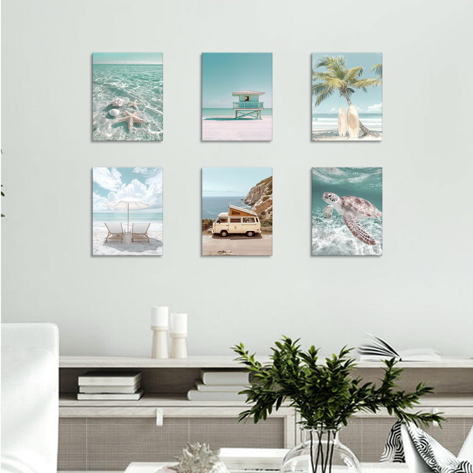 プリントw/フレーム【Colorfornia beautiful ocean】 Amazon.com