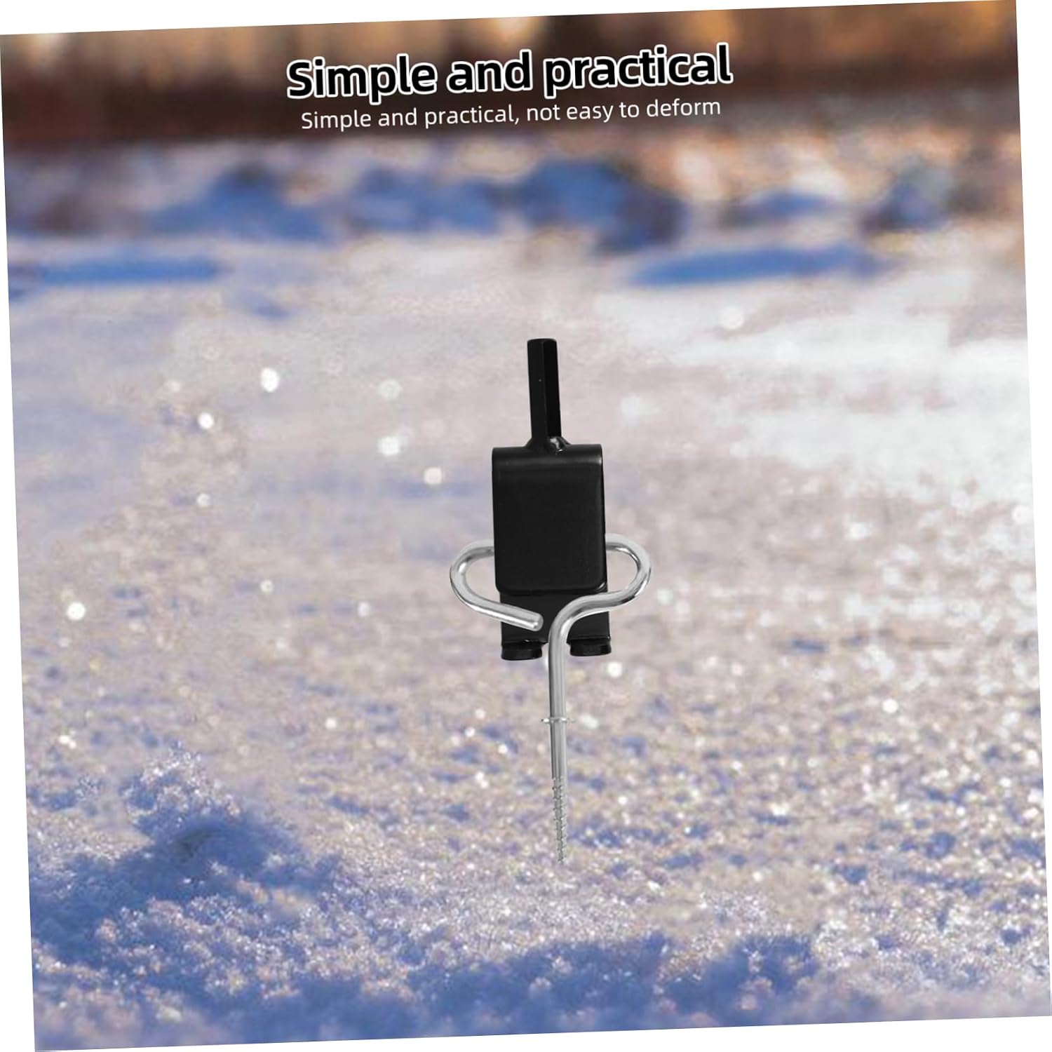 Ice Fishing Nail Tool Kit with Heavy Duty Drill Adapter Ice Anchor Screws for Tents and Gear for Outdoor Use
