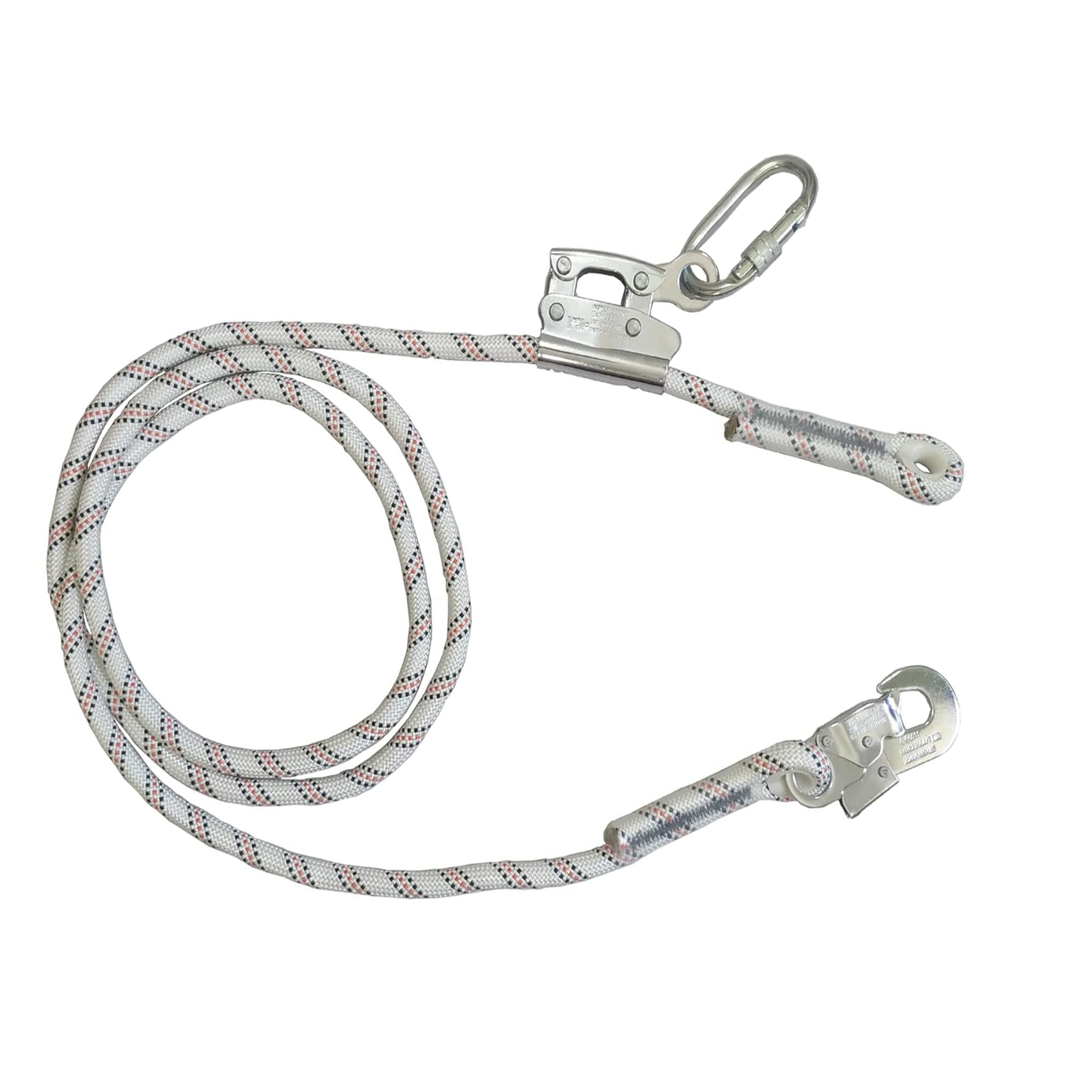 柱上作業用安全帯 ワークポジショニング用ロープ ワークポジショニング用器具柱上安全帯 1本吊り・U字吊り兼用 安全帯ランヤード通信線工事・送電線工事・配電線工事等の作業現場で【シャフトフック】 (普通フック)