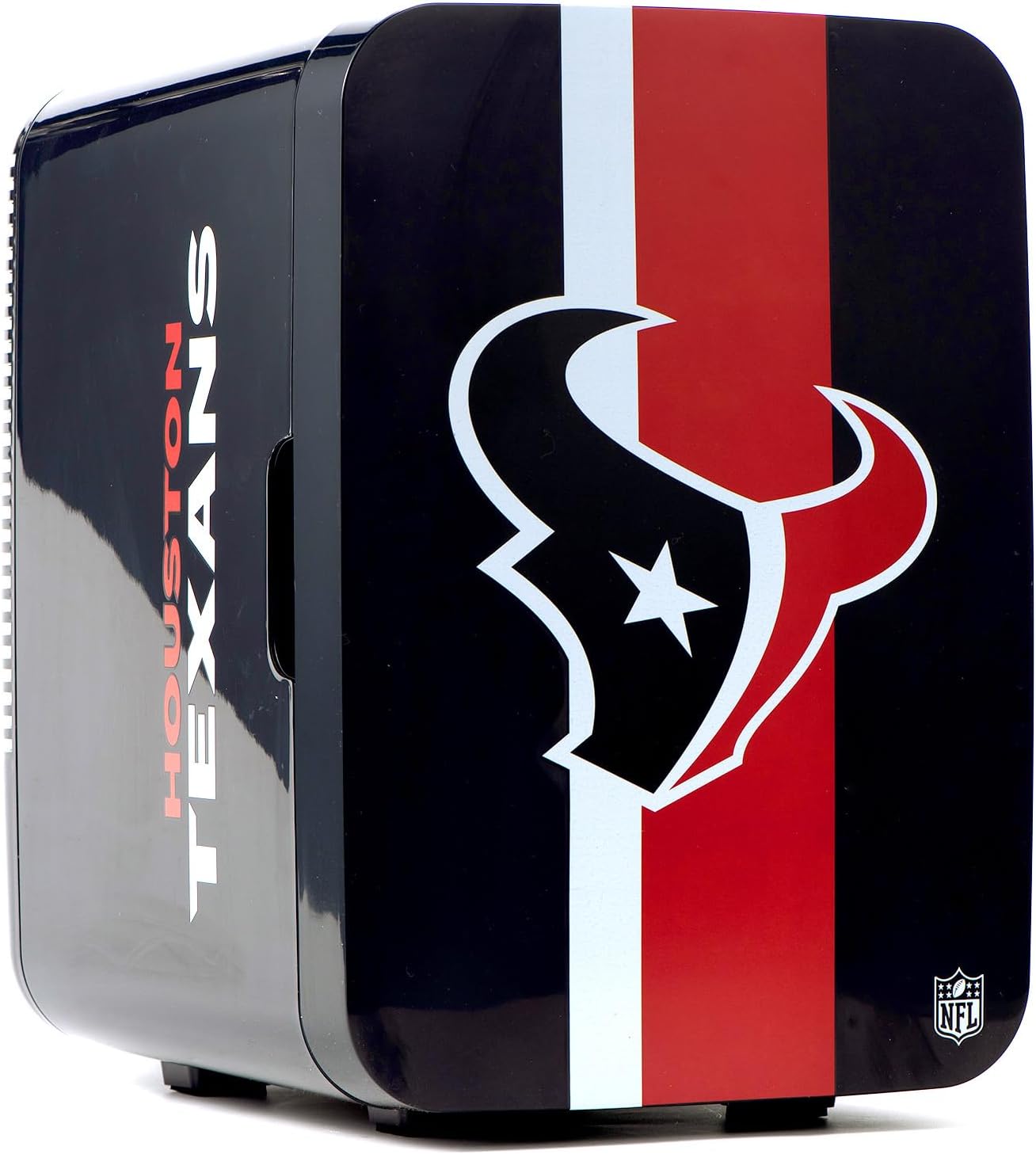 Ukonic NFL Houston Texans 15-Can Mini Fridge 10L – AC/DC Powered, Official Team Colors & Logo, Portable Cooler for Tailgates, Home, Office, or Car