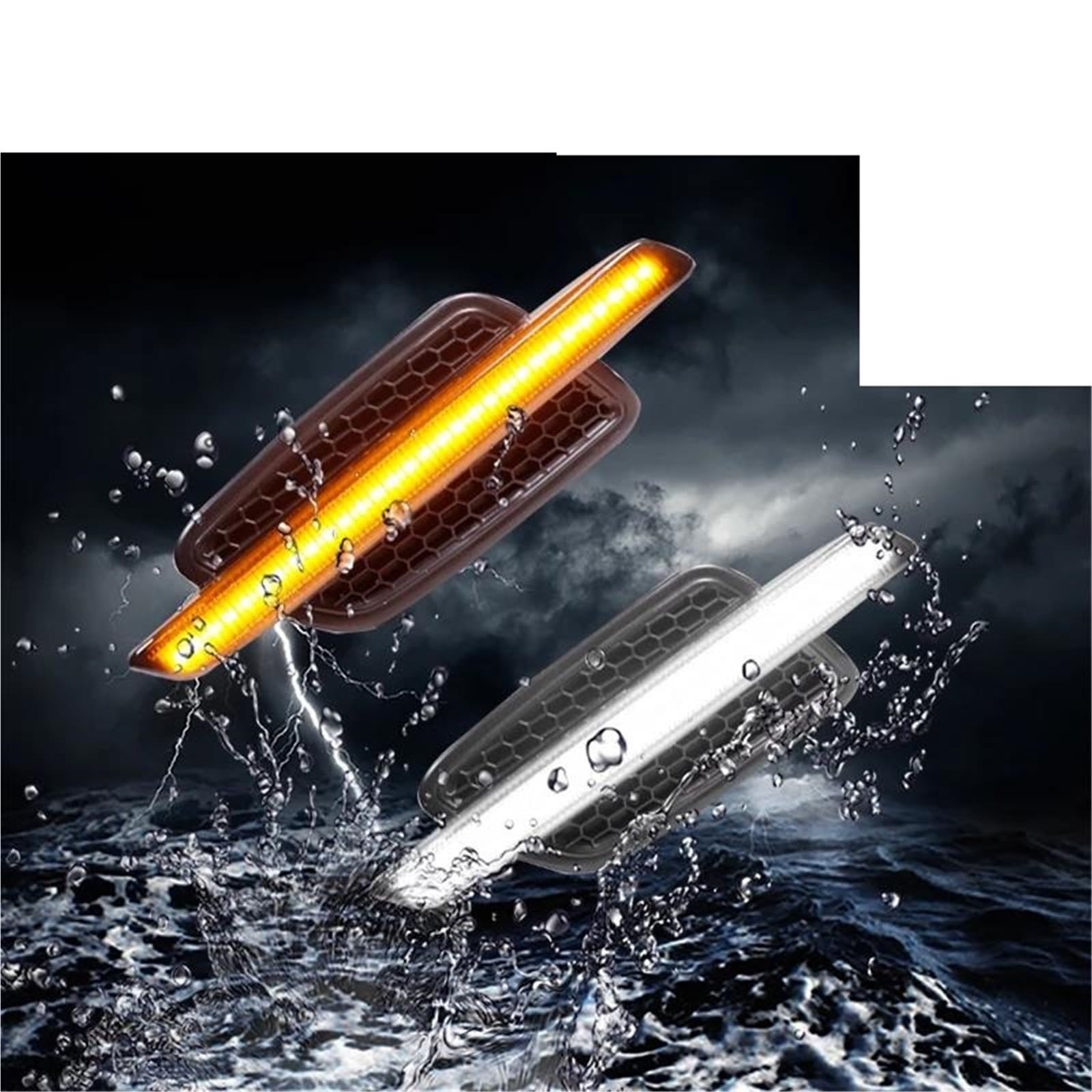 Specchietto Retrovisore Luci Blinker Per Pontiac Per G8 2008-2009 Paraurti Anteriore Luci Posizione Laterali A LED Lampade Indicatori Di Direzione Ingombro DRL T10 12V(White)