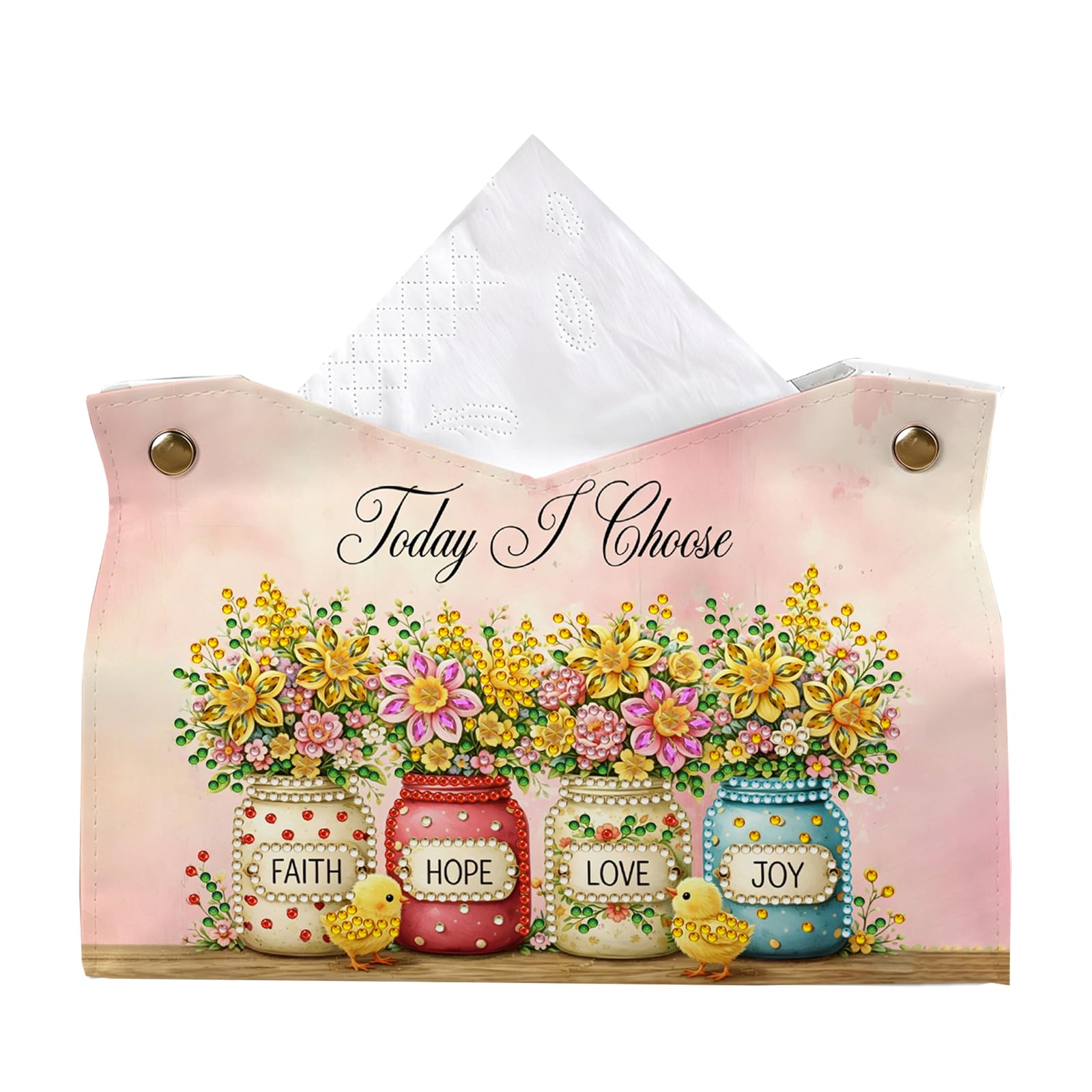 POETRYDRAW Faith Joy DIY Diamond Art Tissue Box Large Size