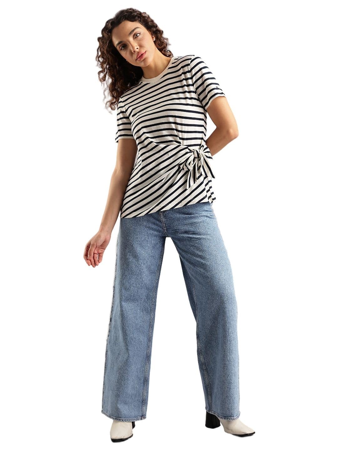 Regular-Fit Cotton Crew Neck Top