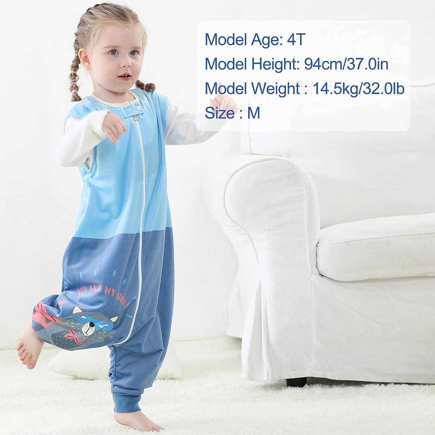 Baby Sleep Sack with Feet Toddler Sleeping Bag Spring Winter Swaddle Wearable Blanket Sleeveless