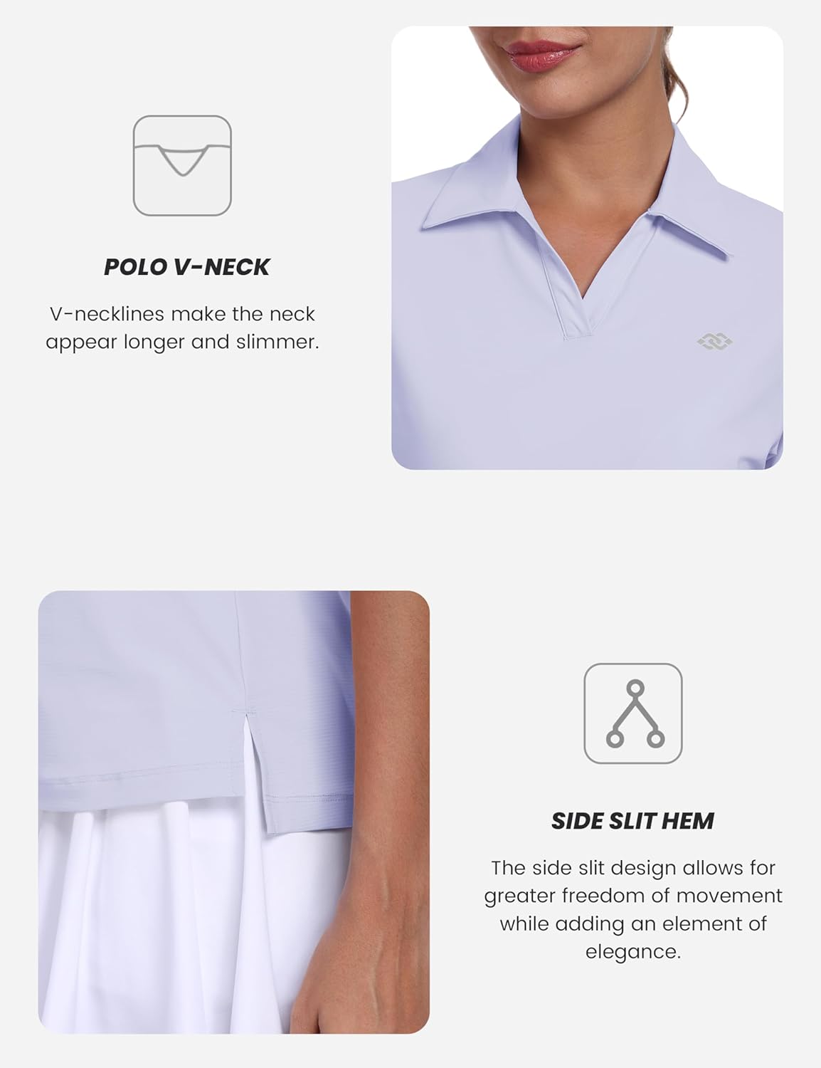 MoFiz Women's Golf Polo Shirts UPF50+ Short Sleeve Tennis Shirt Lightweight Collared Athletic Workout Tops - Image 5