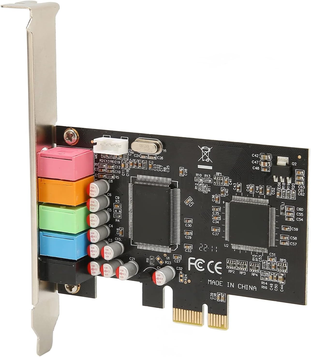 PCIE 5.1 Sound Card, 6 Channel Surround Sound PCI Express