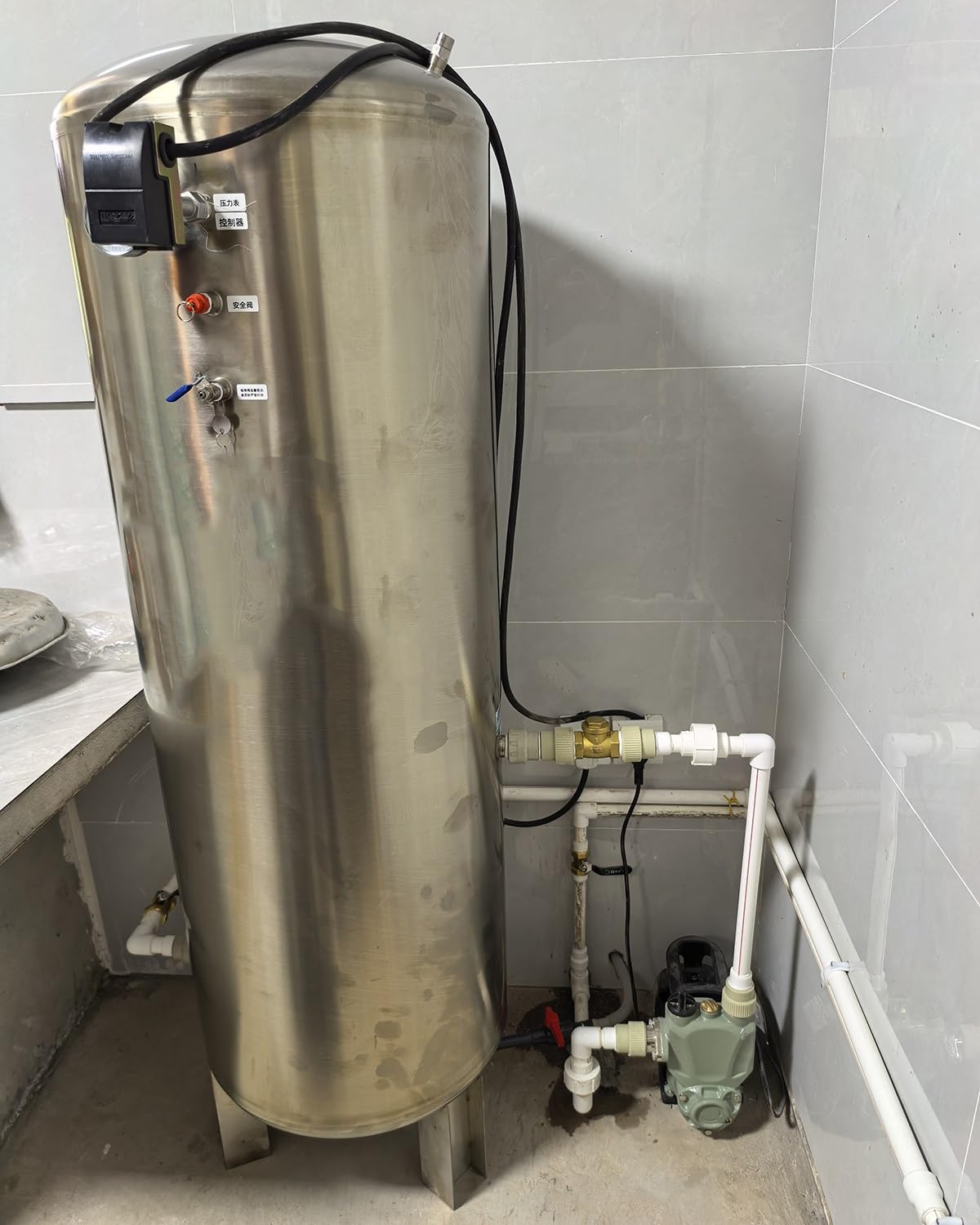 Vaso Expansion Contenedores de Almacenamiento de Agua Presurizados Móviles, Membrana de Ósmosis Inversa Pequeña y Grande para Sótano Cocina, 60 100 160 200 250 300 L(60x40cm(60L/15.8gal))