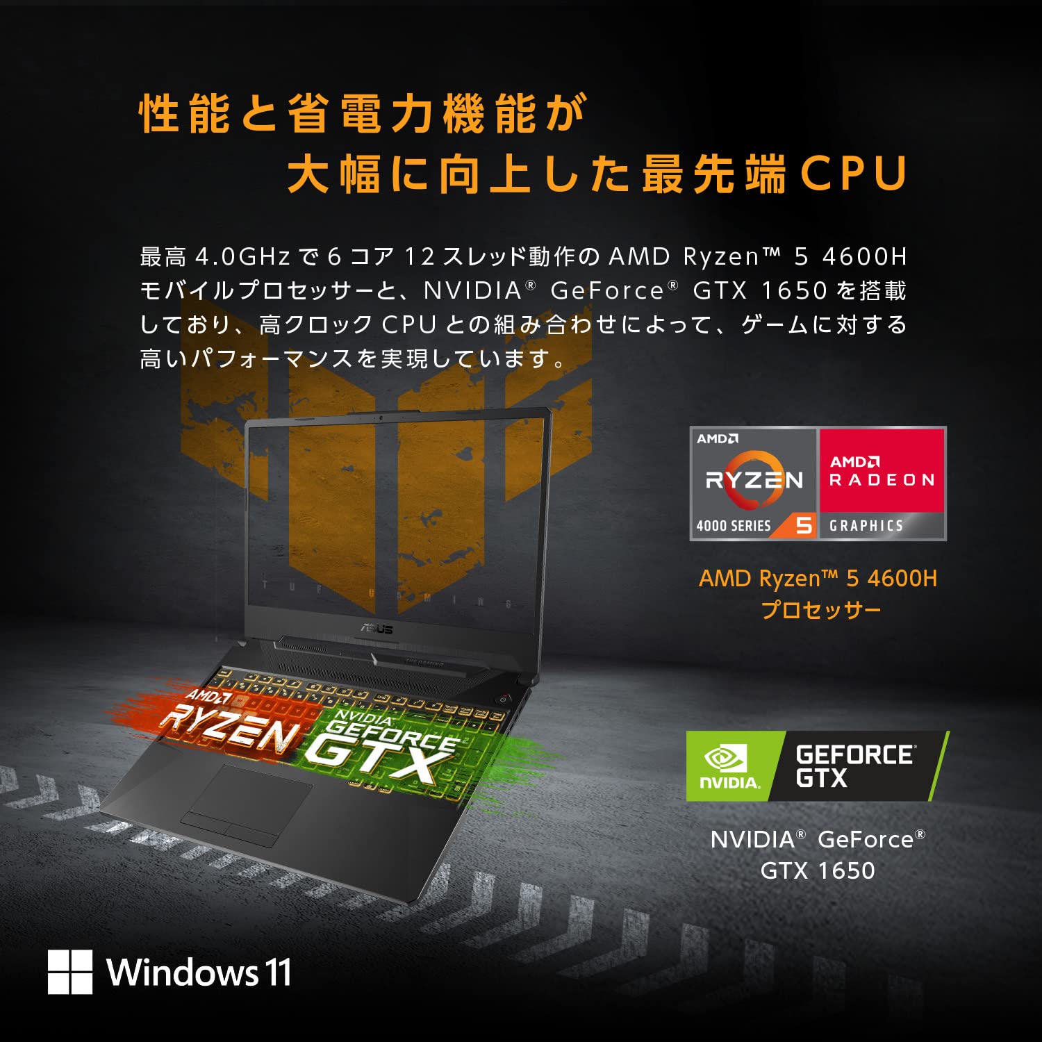 Amazon.co.jp: ASUS ゲーミングノートPC TUF Gaming A15 FA506IHR (AMD 