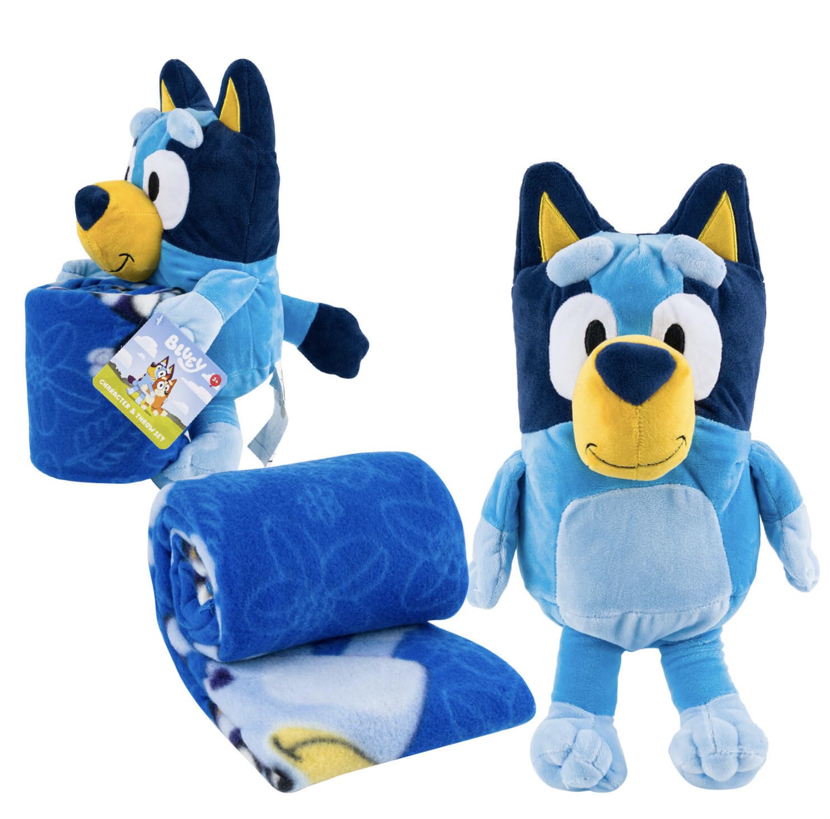 Bluey Hugger Fleece Throw & Body Pillow Set 40"x50"