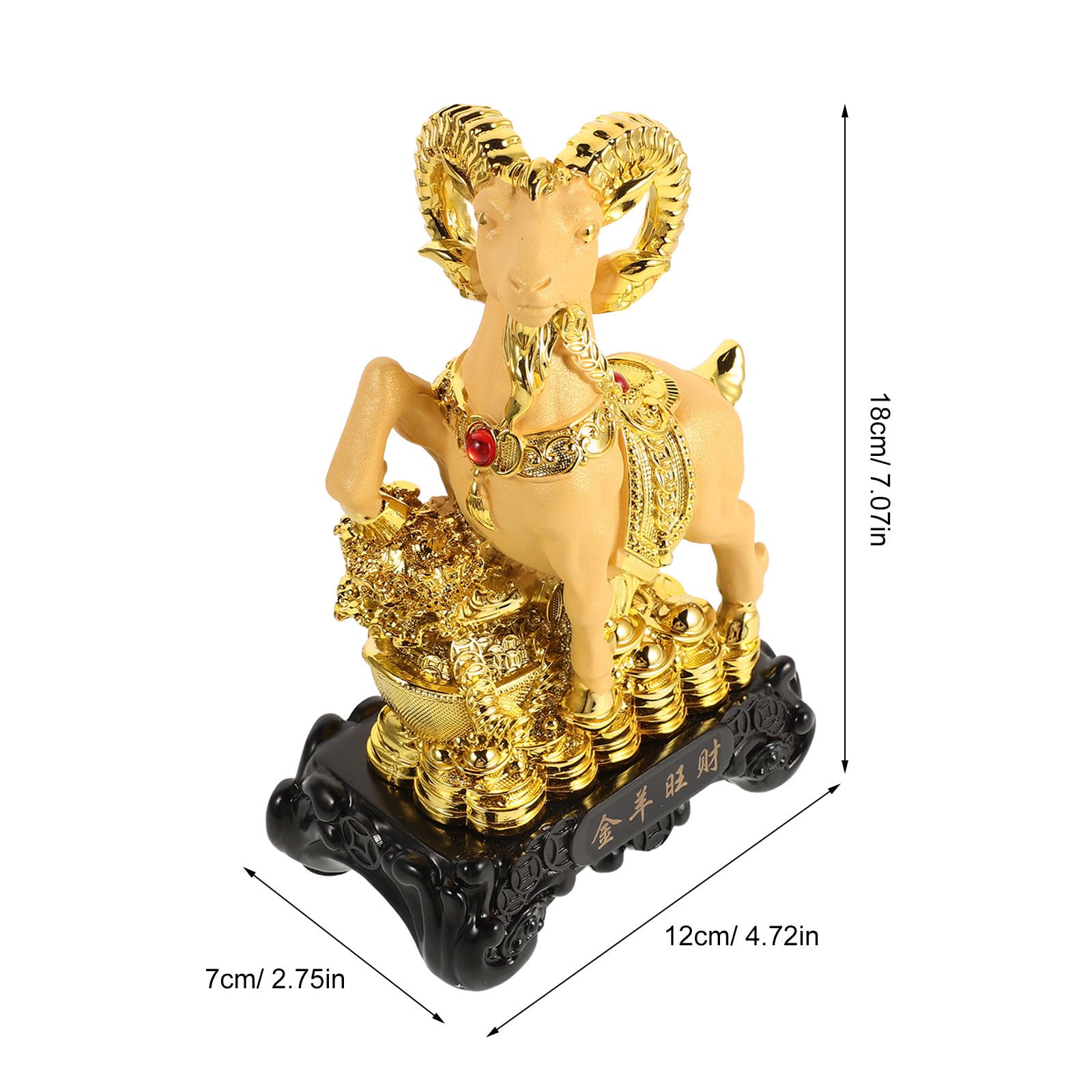 Estatua de Cabra del Zodiaco Chino de Resina, Figura Coleccionable 2027