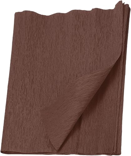 MECCANIXITY Rollo de papel crepé de 7.5 pies de largo, 20 pulgadas de ancho para ceremonia de boda, decoración de festivales grandes, marrón oscuro