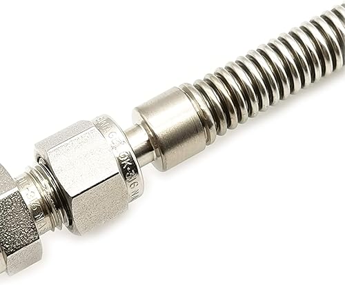 Miniatura 5 de Manguera de fuelle de tamaño pequeño de tubo de diámetro exterior de 14 pulgadas para accesorios de compresión Swagelok (extremo del tubo  14