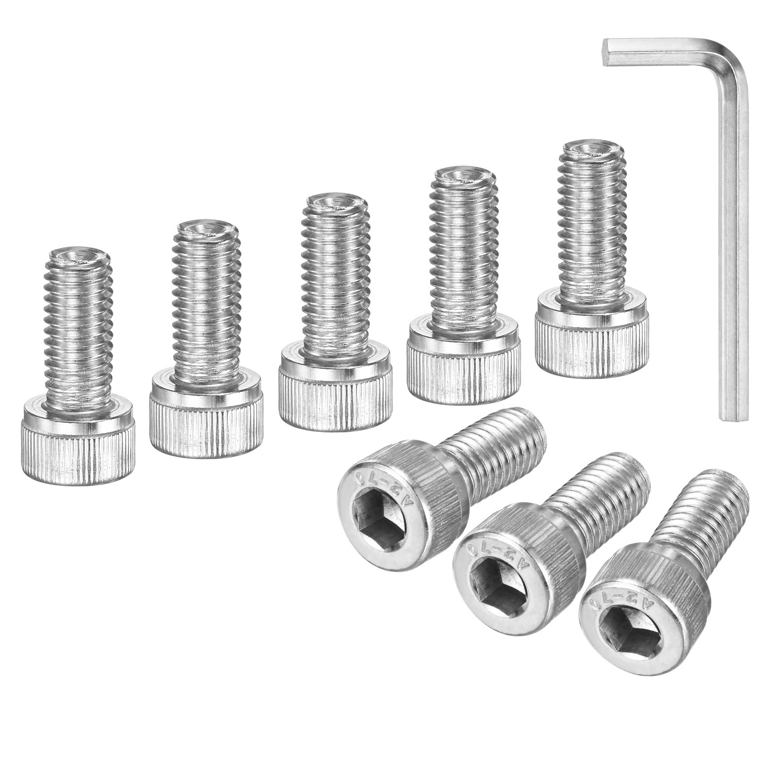M METERXITY 10-Pack M8 x 18mm Socket Head Cap Screws, 304 Stainless Steel Hex Machine Bolts