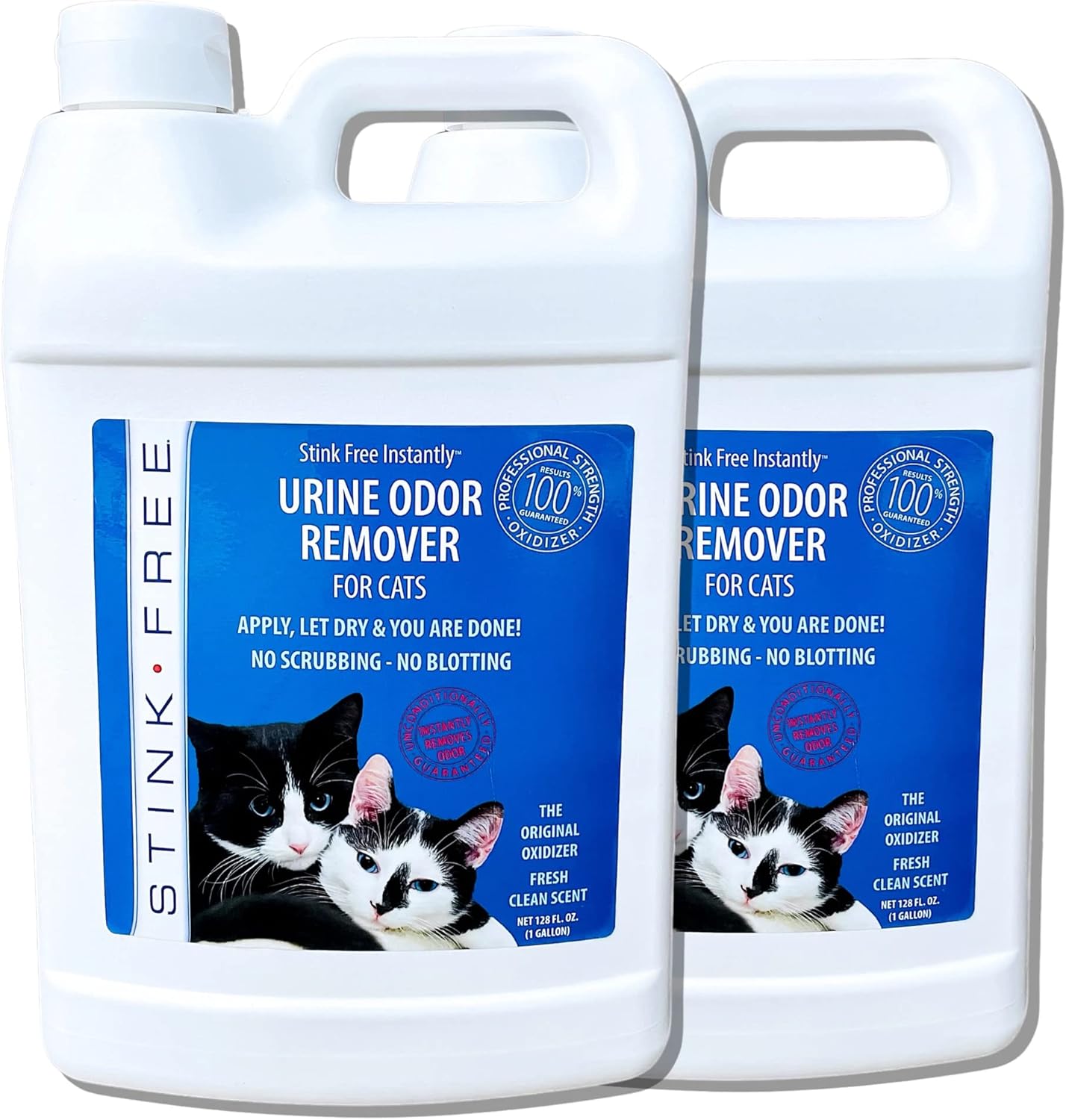 Instantly Cat Urine Odor Remover & Eliminator Cleaning Solution, Oxidizer Based Pee Cleaner Solution & Deodorizer for Carpets, Outdoor Rugs, Rugs, Mattress, etc. 2-128 oz Gallons