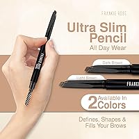 Vista 4 de Frankie Rose Cosmetics Lápiz definidor de cejas – Define, da forma y rellena las cejas – Resistente al agua, lápiz de cejas marrón claro cremoso
