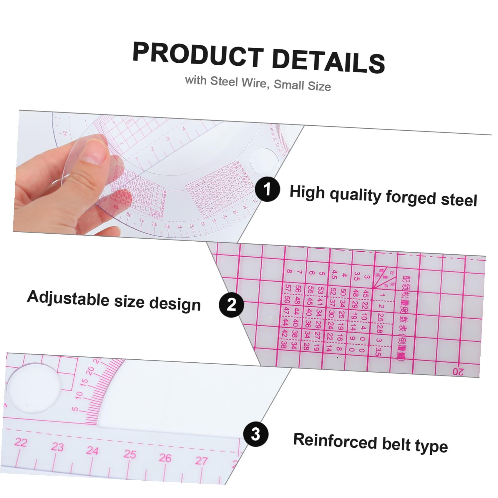 Juego de Reglas de Costura Multifuncional para Cortar Tela, Regla de Manga y Patchwork Diy, Herramienta de Medición de Precisión para Confección, 6 Piezas de Plástico Ligero
