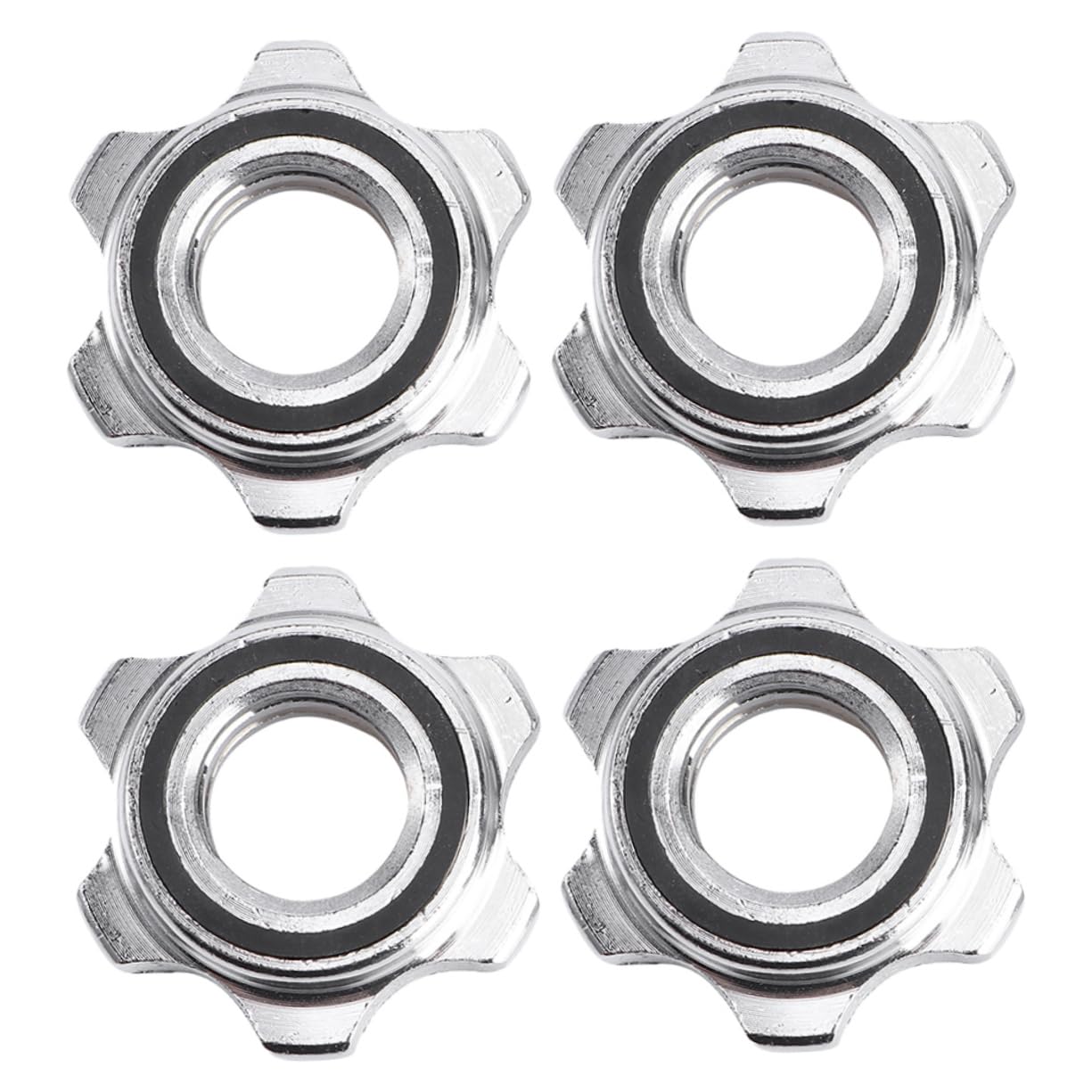 Totority 4Pcs Dumbbell Slip Security Nuts Collars for Weight Compatible with Standard Barbells for Home Gym and Fitness Workouts