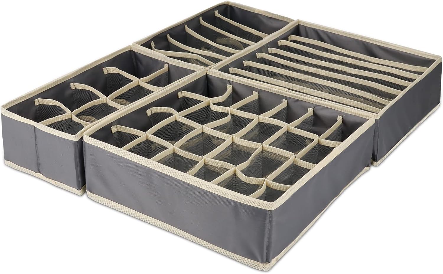 TIGARI Paquete de 4 separadores organizadores de cajones para ropa