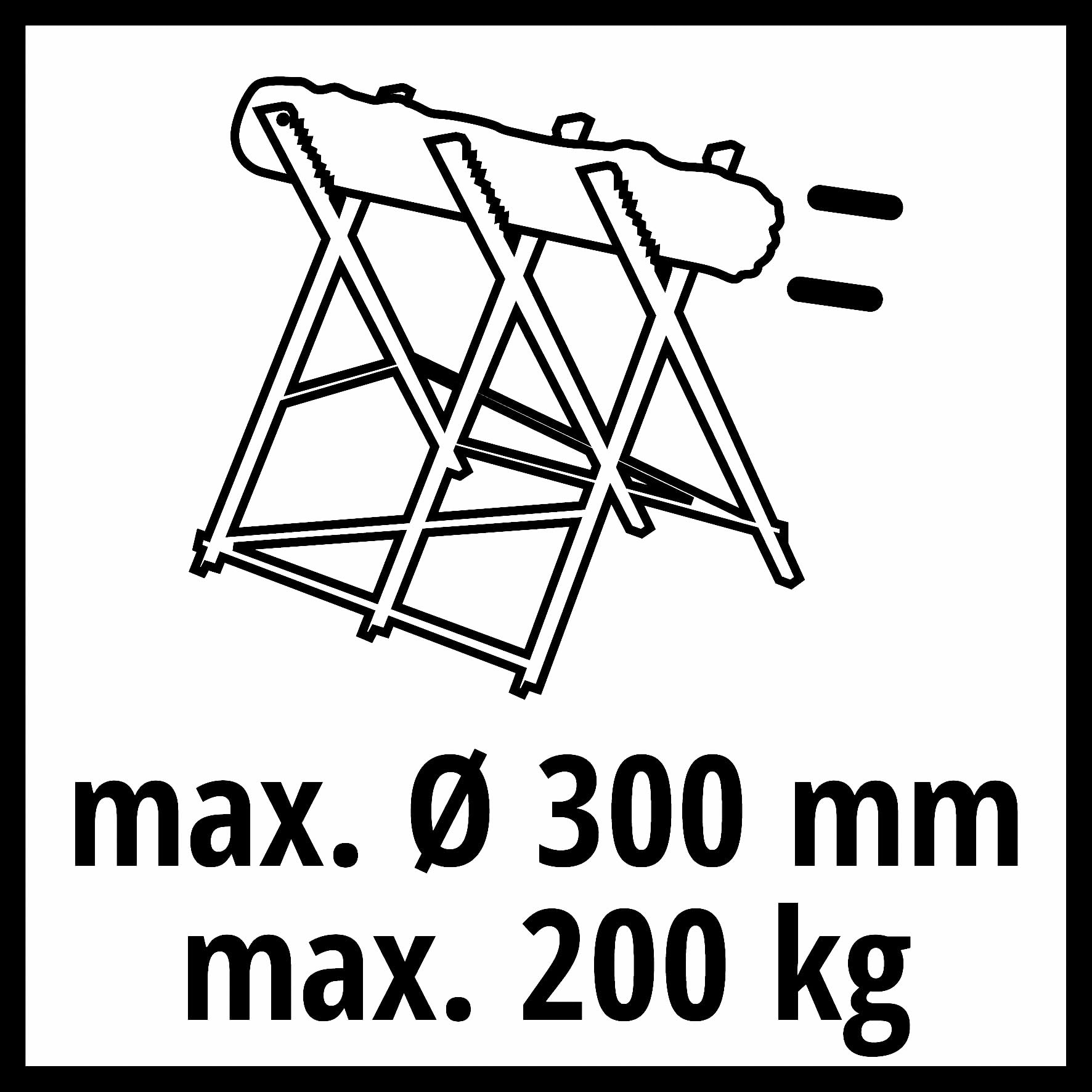 Supporto per motosega Original Einhell (accessori adatti per lavorare con motoseghe, in metallo, capacità di carico max. 200 kg, per tronchi fino a Ø 300 mm, spessore profilo 2,5 mm)