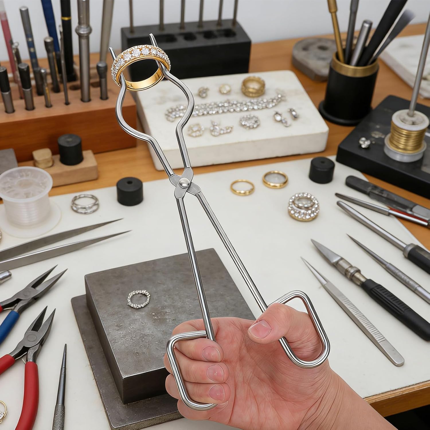 Graphite Metal Melting Casting Kit with Tongs for Gold Silver