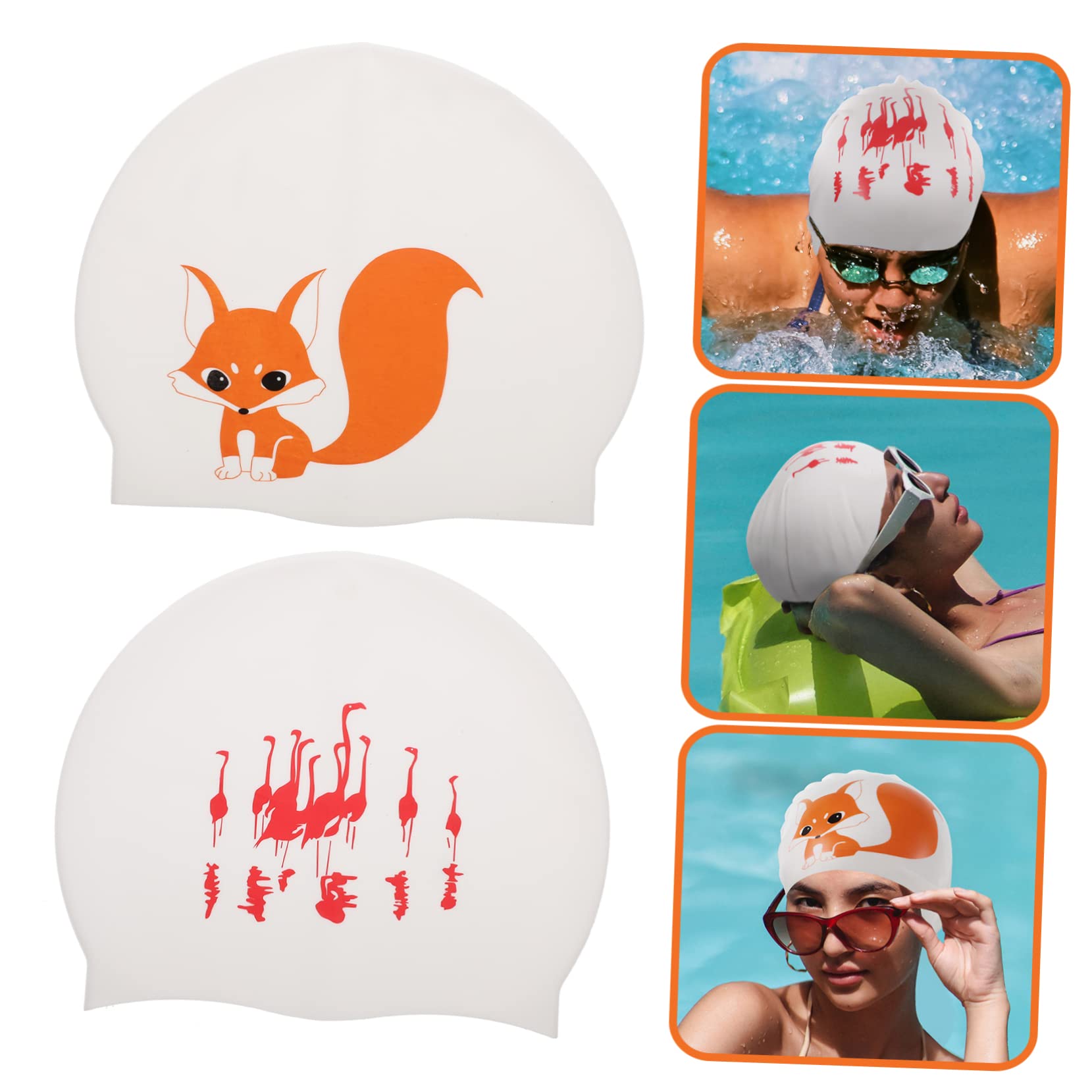 BESPORTBLE Bonnet De Bain en Silicone Chapeau De pour Enfants Bonnet De Enfant Chapeau De Natation Bonnet De Bain Extensible Bonnet De Bain Confortable Gel De Silice