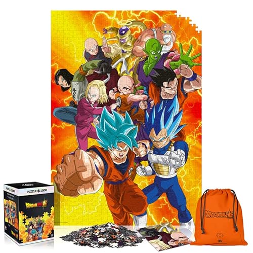 Dragon Ball Super: Universe 7 Warriors - Puzzle 1000 Piezas 68cm x 48cm | Incluye póster y Bolsa | Videojuego | Puzzle para Adultos y Adolescentes Cover
