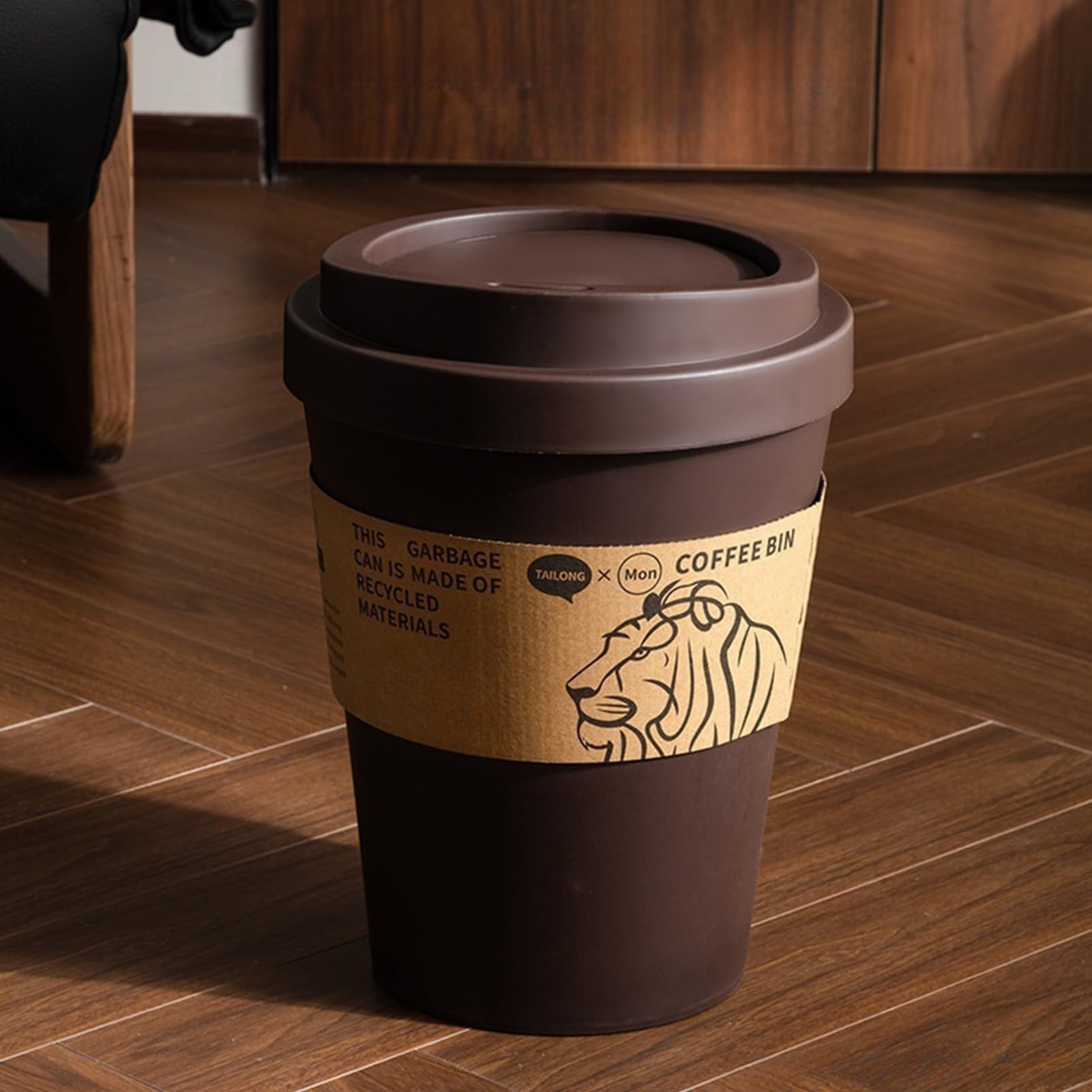Mini pattumiera a forma di di caffè, mini pattumiera durevole | Cestino per rifiuti all'aperto con coperchio | Contenitore durevole | Coperchio per altalena cestino portaoggetti durevole per i | Contenitore A Coperchio Oscillante Durevole Per Interni Ed E