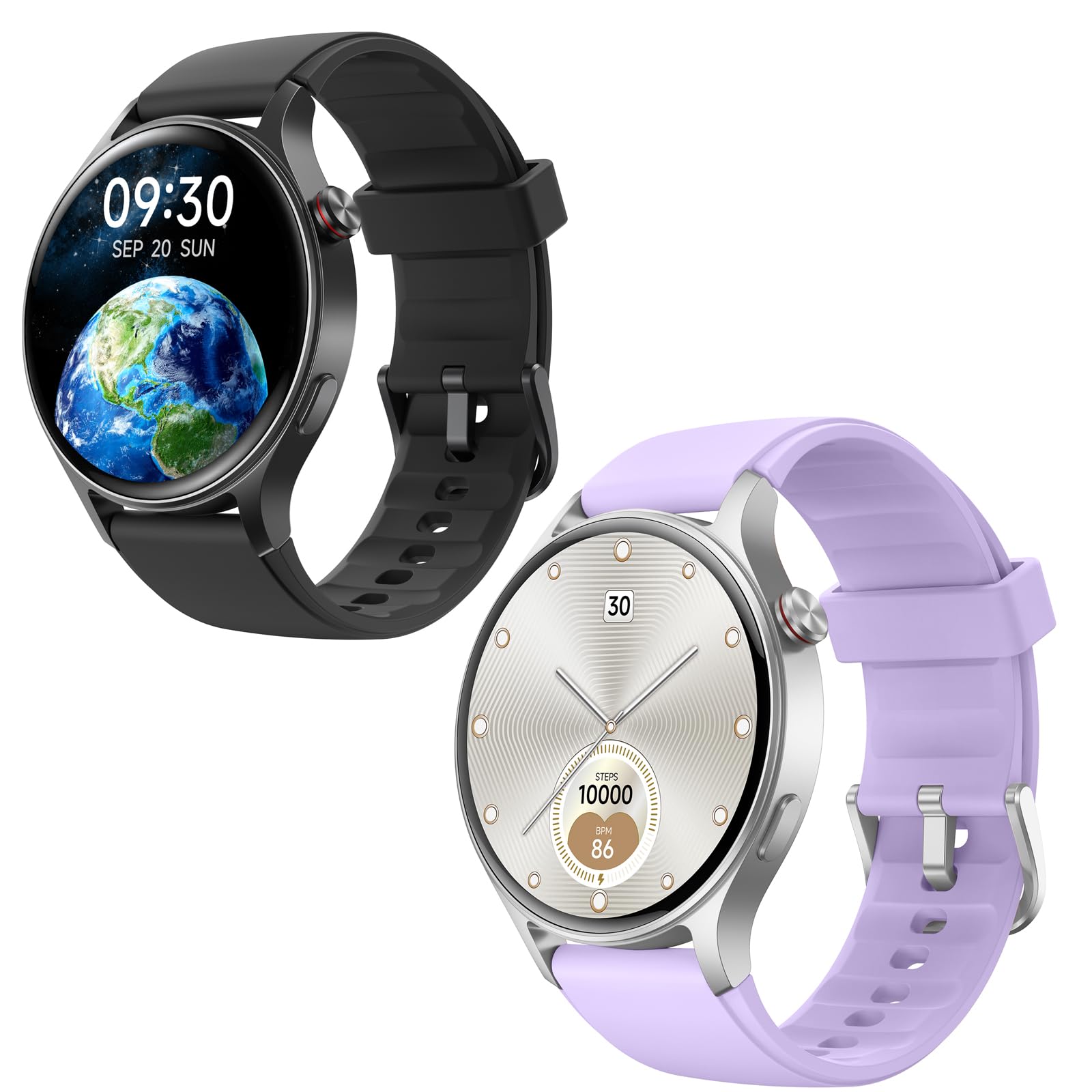 Fitpolo Smart Watch for Men Women,1.3" AMOLED Touchscreen Fitness Tracker, Make/Answer Calls, Heart Rate SpO2 Monitor, IP68 Waterproof, Sleep & Activity Tracking Smartwatch for Android Phones iPhone