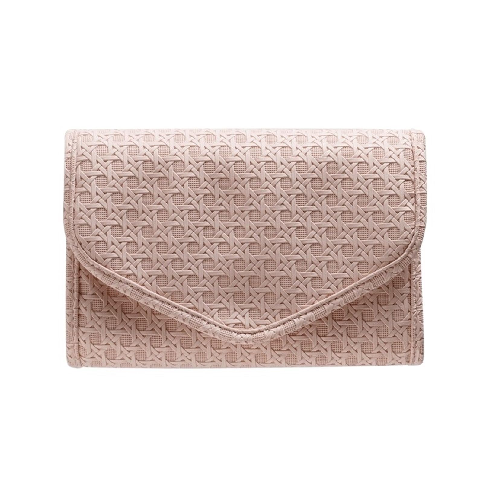 RUWLFE 1Pcs Portable Foldable Waterproof Jewelry Bags Travel Storage For Rings Necklaces Earrings Watches for Rings, Necklaces, Earrings(Pink)