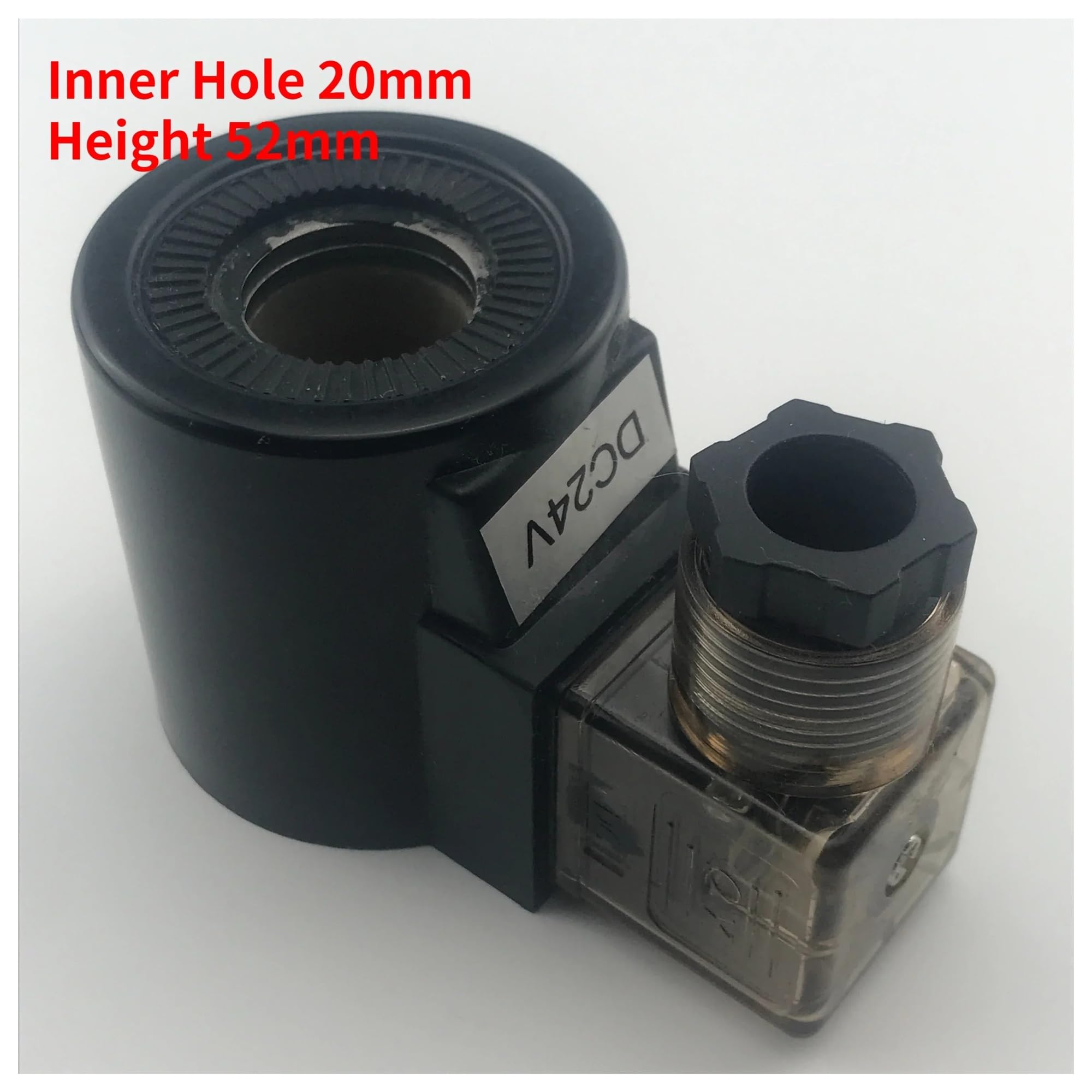 Hydrauliczna cewka elektromagnetyczna, otwór wewnętrzny 20 mm, wysokość 52, 220 V AC, 24 DC, 12(220V)