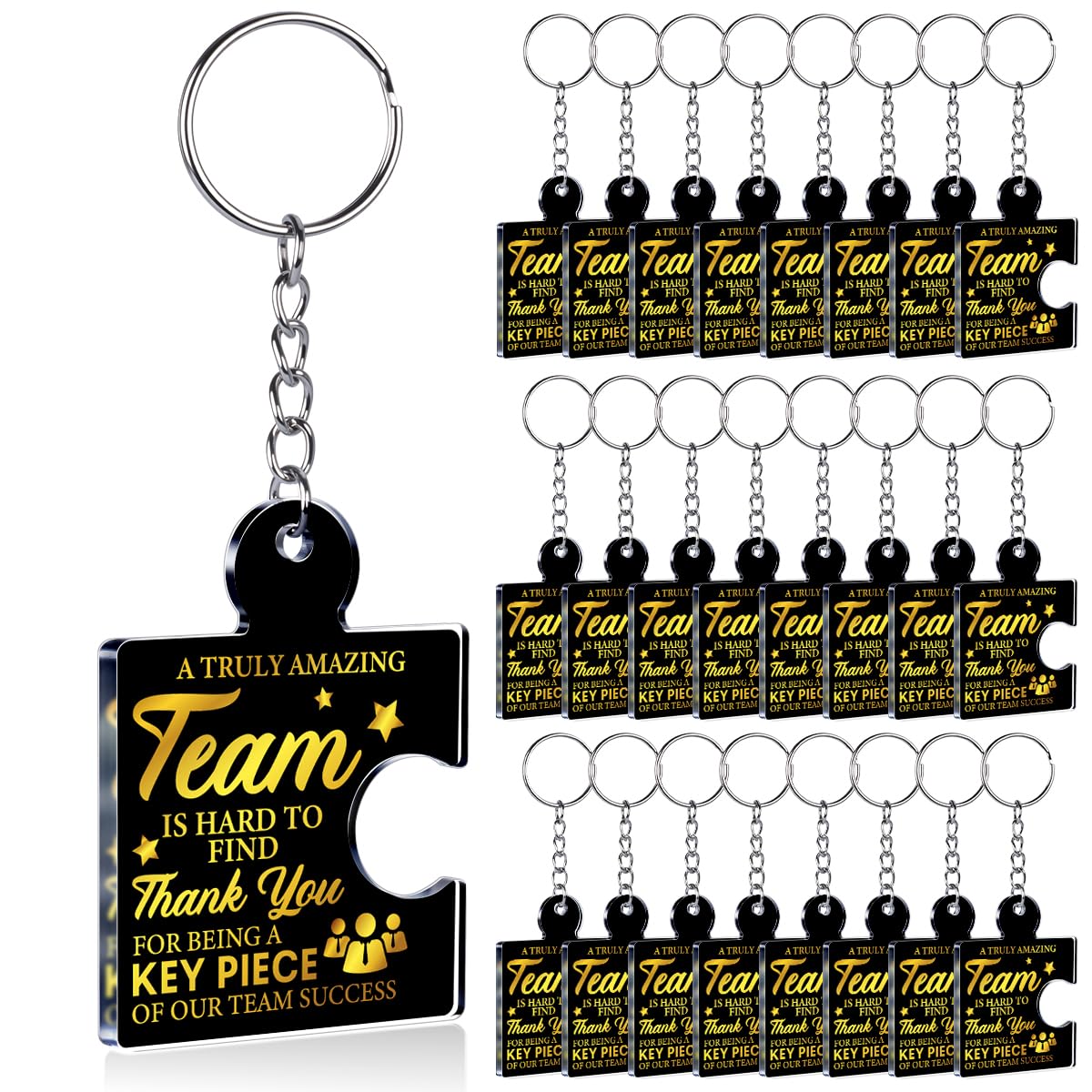 Team Appreciation Gifts Bulk Thank You Keychains for Coworkers