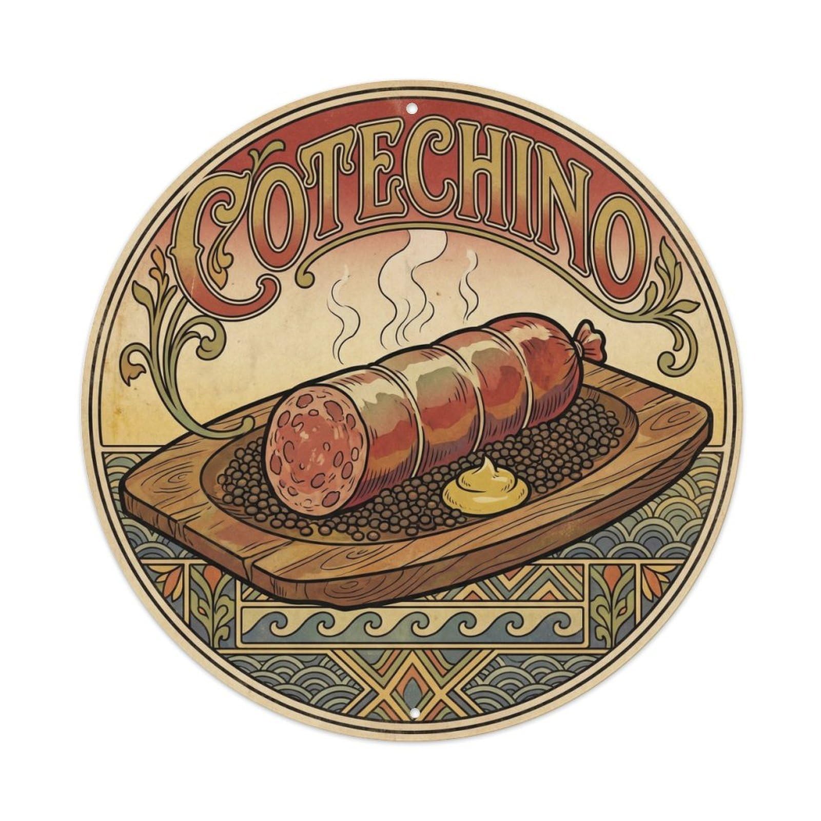 Italian Cotechino Regional Cuisine Classic Metal Tin Sign