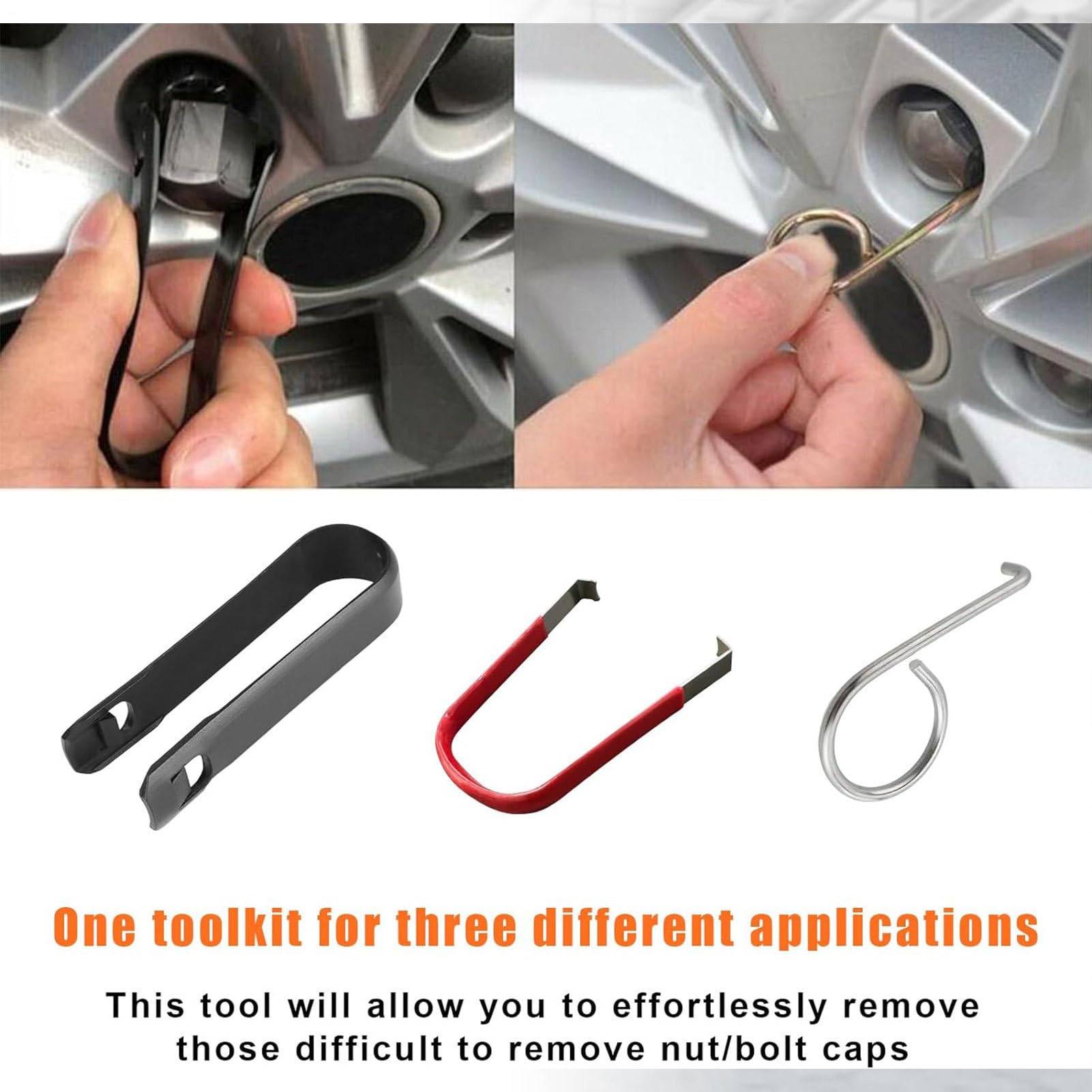 Generico Herramienta de extracción de aletas de bloqueo – Juego de extractores de de ruedas de 3 piezas, extractor de pernos para cargas pesadas | Removedor de tornillos
