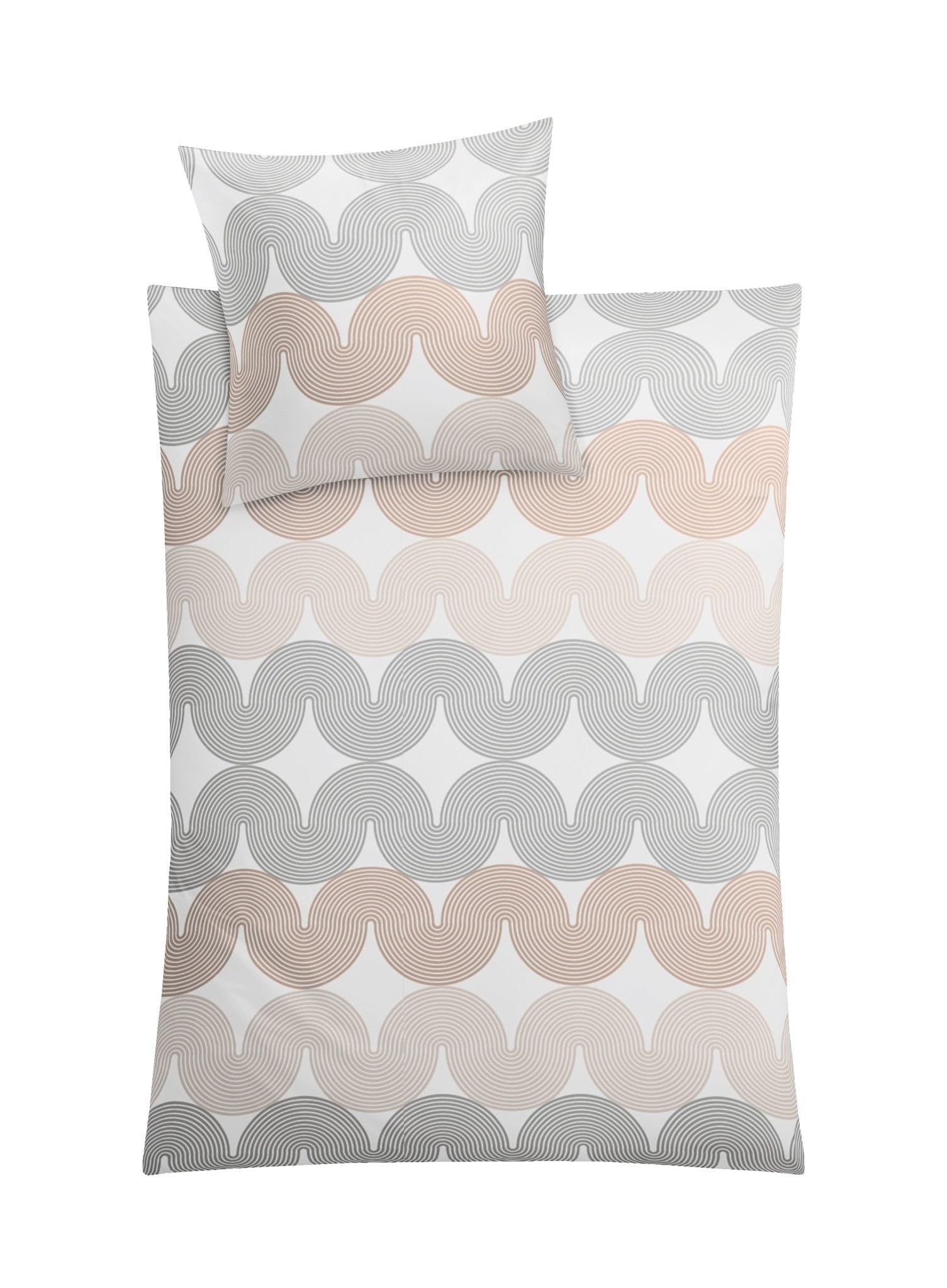 Kleine Wolke Bed Linen, Cotton, White, 155x220 cm (80x80 cm)