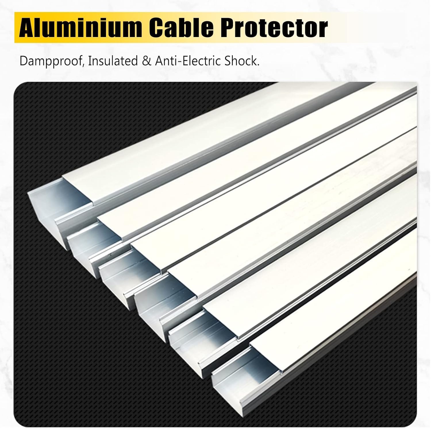 Canaline per Cavi da Parete, Nascondicavi in ​​Alluminio da 3 Cm, Canalina per Cavi per Cucine, Porte, Concerti, Officine, Magazzini, Silver, 1M Length