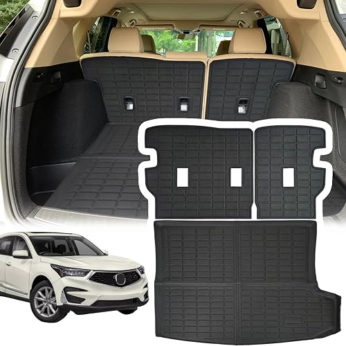 Cargo Liners Backrest Mat for Acura RDX Accessories 2019-2025 2026 with Hook&Loop Rear Trunk Mat Rear Seat Back Cover Protector All Weather Anti-Slip Split Dog Liner — Amazon product image