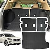 YEBOOCA Cargo Liner Compatible with 2019-2025 Acura RDX Trunk Mat Back Seat Cover Protector(Backrest+Trunk Mat)