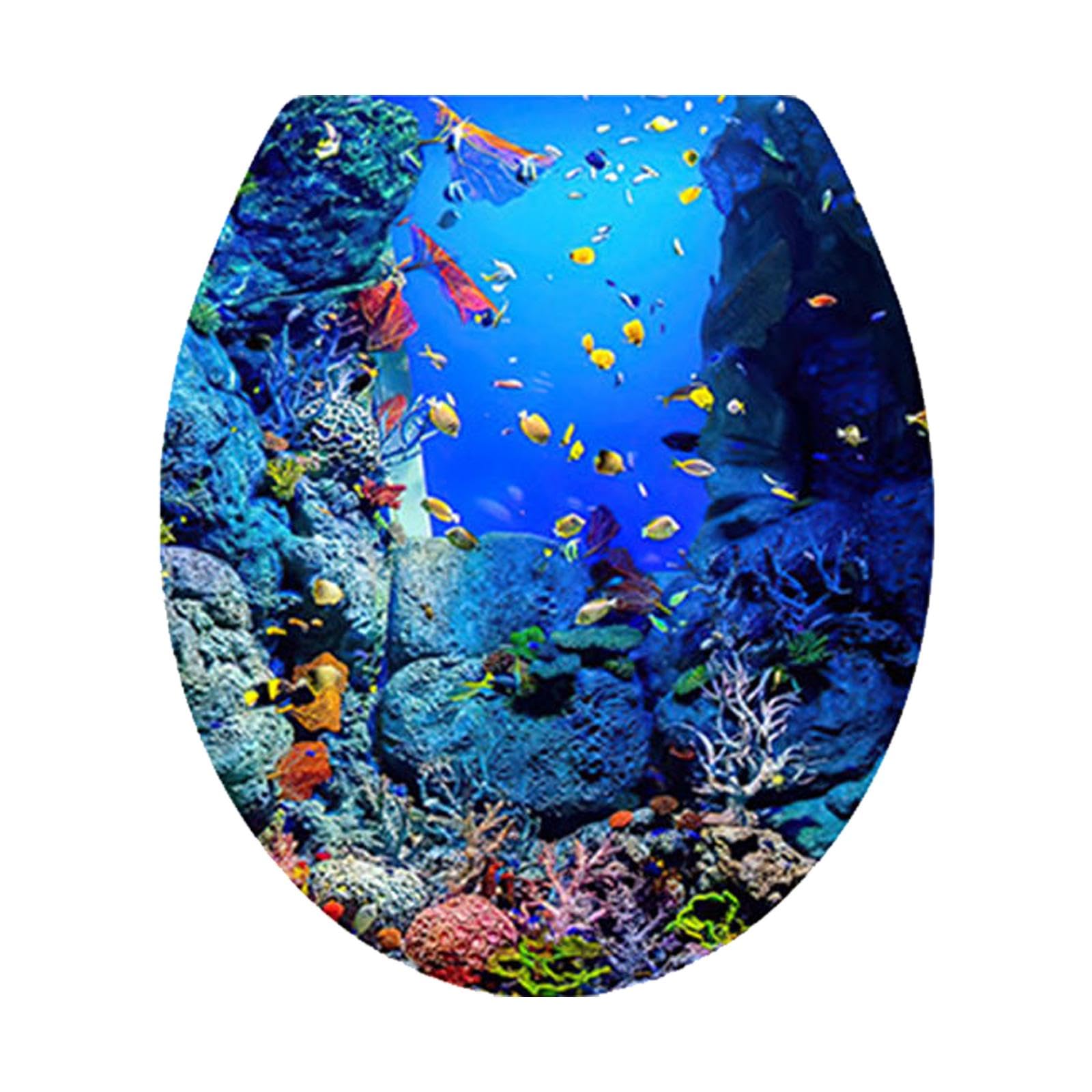 SKKWJEGE Toilet Seat Lid Sticker Bathroom Waterproof Restroom Decor Toilet Lid Decals
