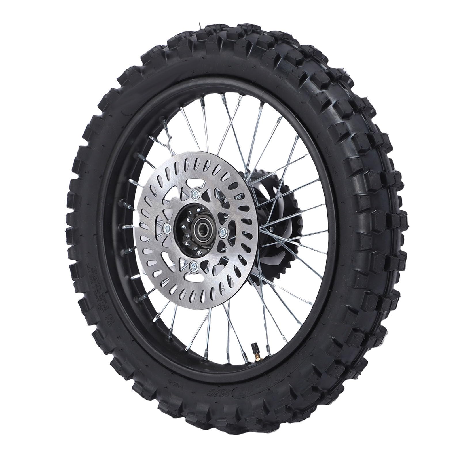 Tbest Neumático de Rueda Trasera para Bicicleta de Cross, Conjunto de Llanta de Piñón de 16 Pulgadas, 90/100, Eje de 15mm, 420, 41T, para Bicicletas Todoterreno Thumpstar SUNL
