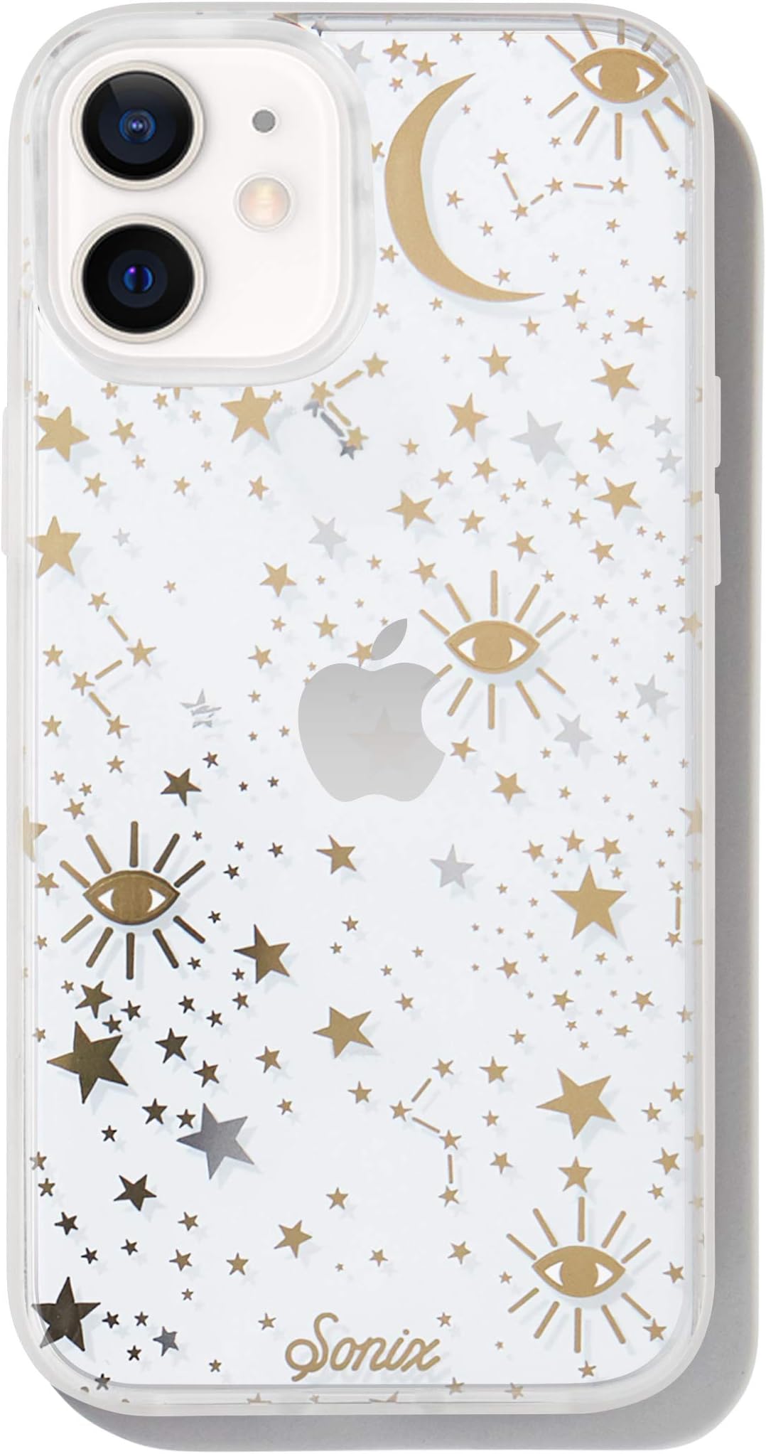 Cosmic Stars Case for iPhone 12mini [10ft Drop Tested] Women's Protective Gold Silver Star Clear Cover for Apple iPhone 12 Mini