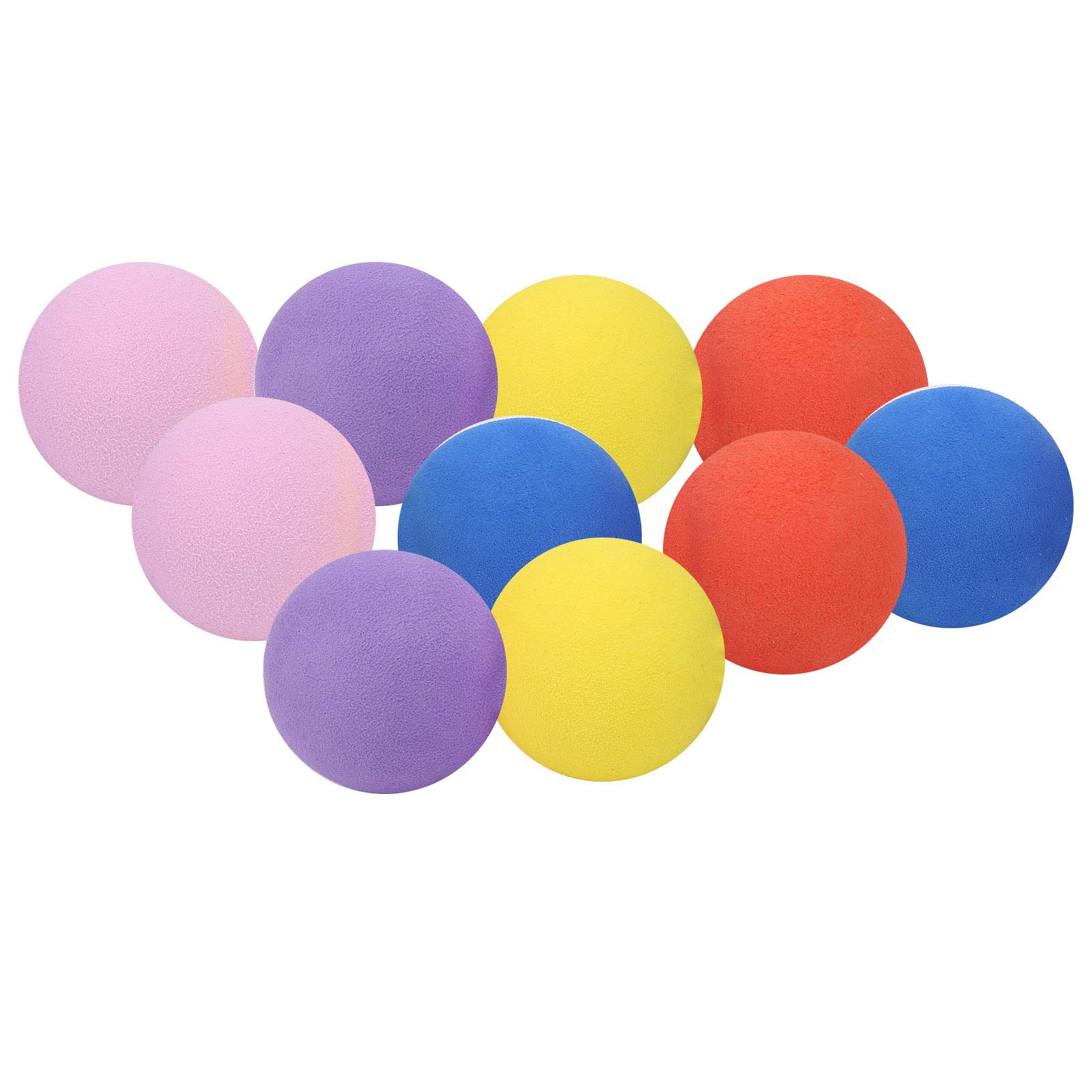 Funien Balles de en Mousse EVA Souple 10 Pièces pour L'entraînement Intérieur et Extérieur, sans Danger pour les Enfants et les Animaux Domestiques (Rouge