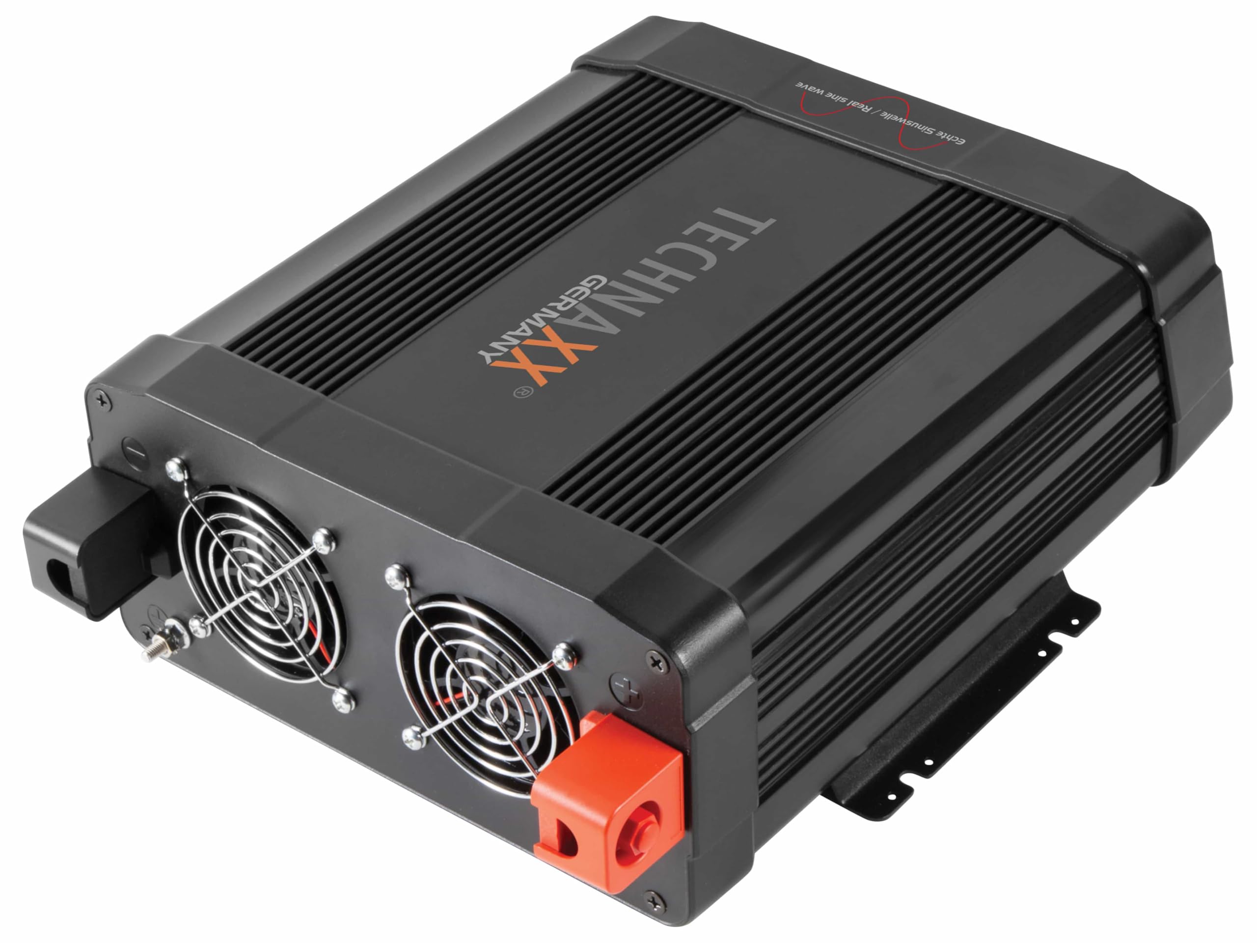 Technaxx Convertisseur Voiture 12V vers 230V Onde Sinusoïdale Pure 3000W Puissance Continue 6000W Crête Inverter Auto avec Écran LCD 2 Prises Schuko USB-A QC 3.0 USB-C pour Camping Camping-Car TE23