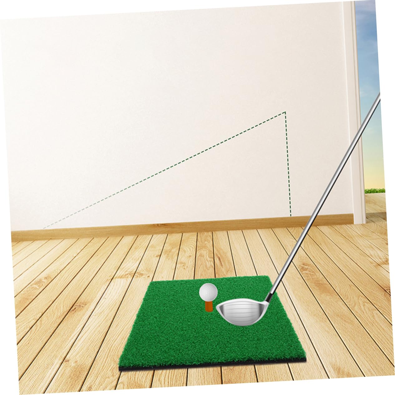 BESPORTBLE Golfs Turf Mat Practice Pad Grass Mat Golf 30x30cm Hitting Aid Indoor Training Dark Levels