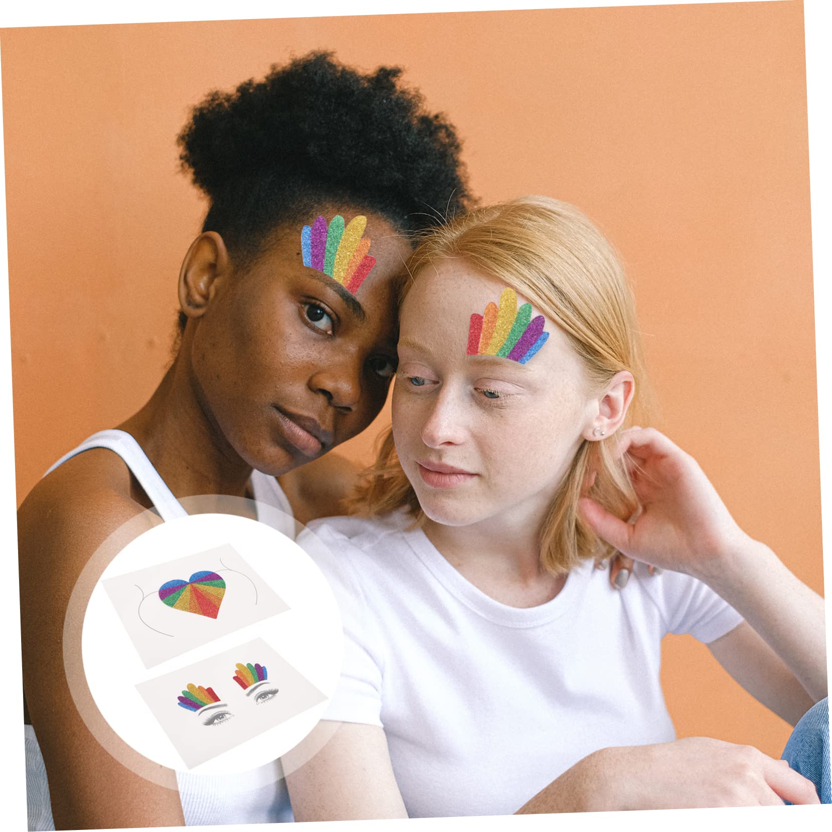 10piezas Pegatinas De Orgullo Tatuajes Temporales Arcoíris Para Fiesta Lgbtq Decoración Facial y Corporal Adhesivos Sin Daño La Piel Perfectos Para Celebraciones y Eventos De