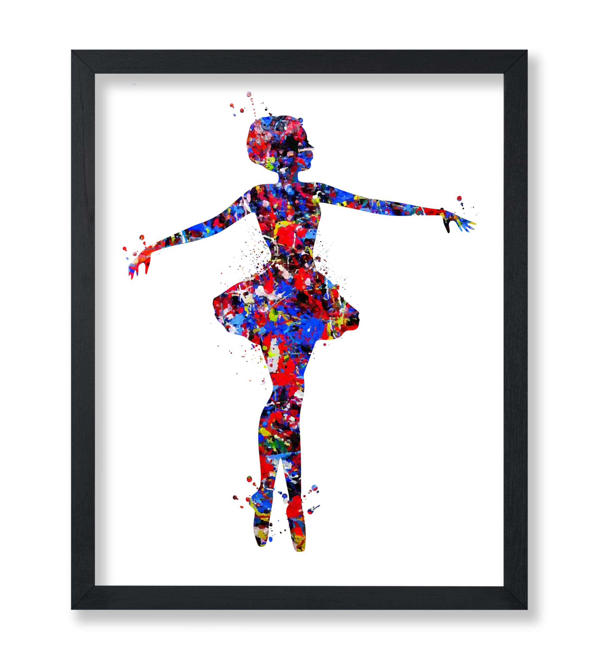 Poster Master Dance Poster - Ballerina Print - Silhouette Illustration - Abstract Art - Watercolor Painting - Ballet Picture - Colorful Image - Girl's