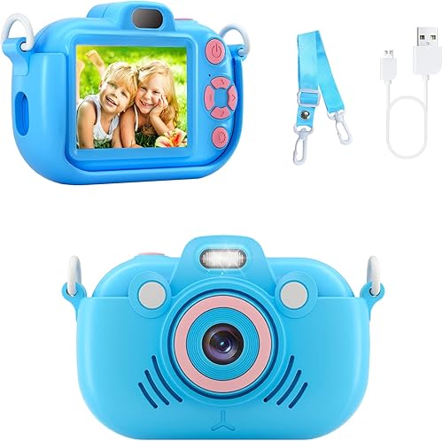 Cámara para niños, cámara digital para niños 36M 2.7K grabadora de video con luz de relleno, apagado automático, pantalla de 2.0 pulgadas, cámara de